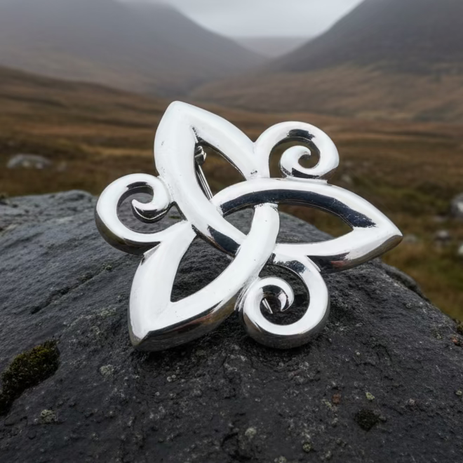 Ritona Celtic Spiral Brooch