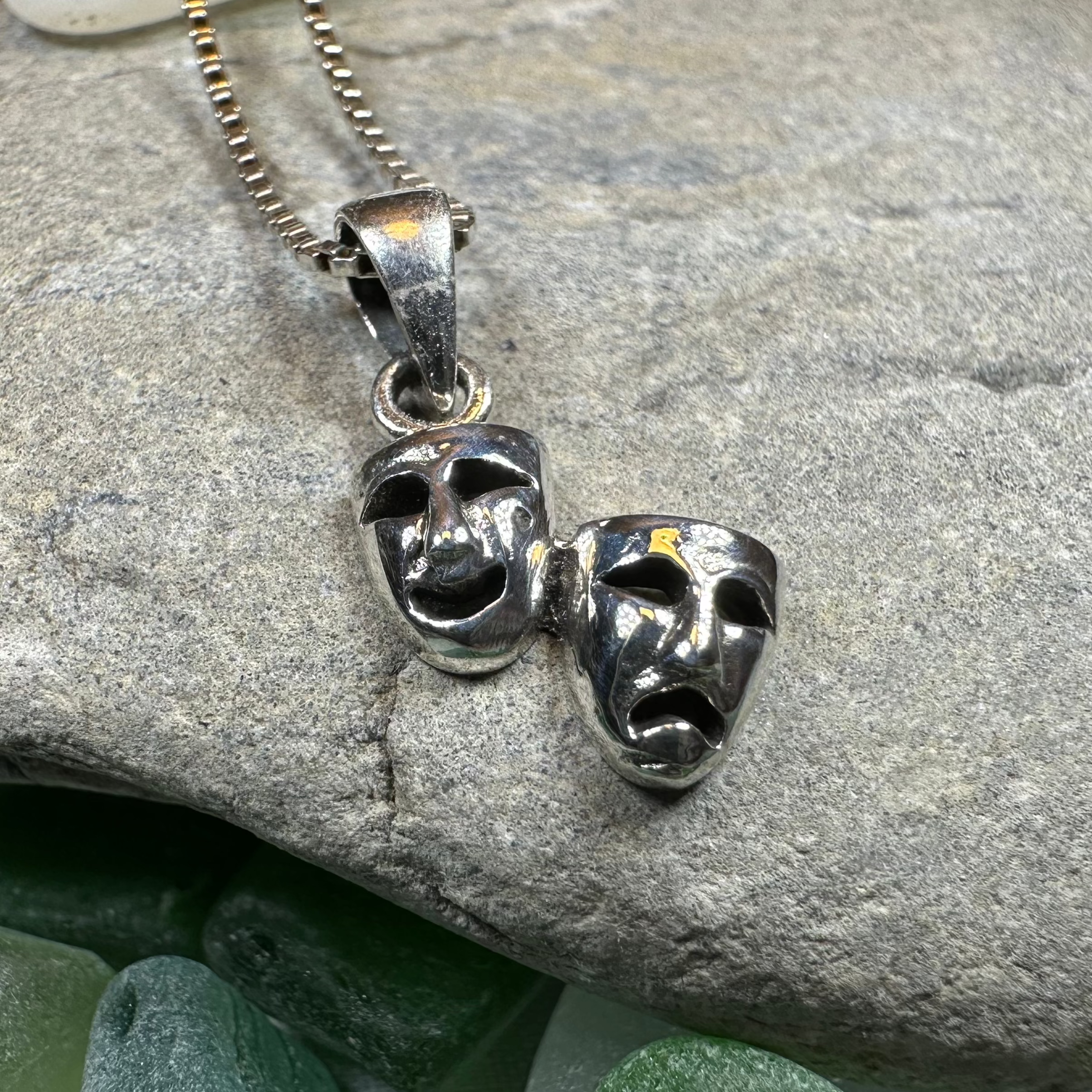Theater Mask Necklace