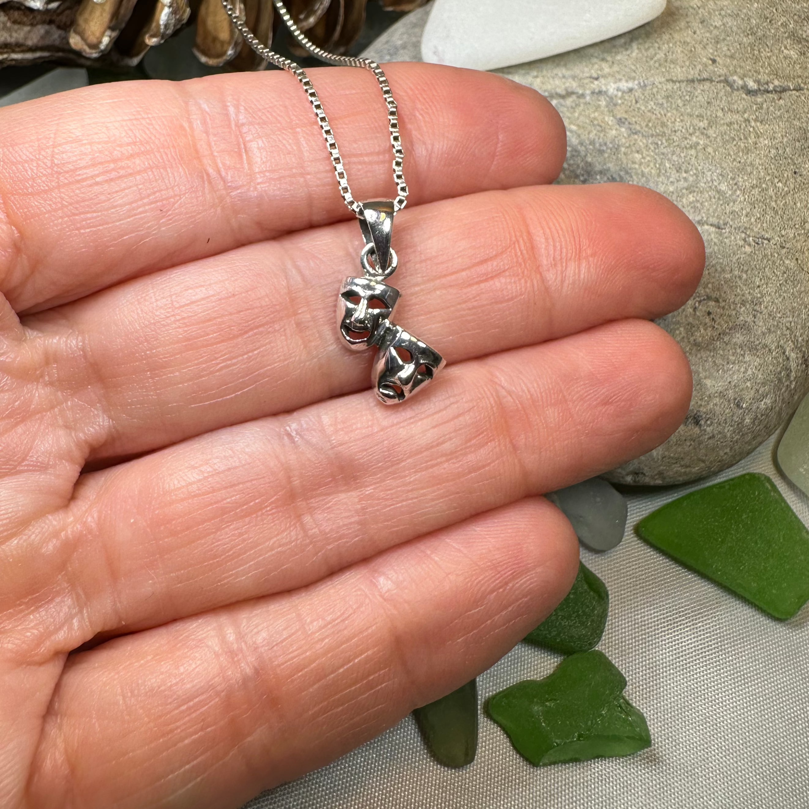 Theater Mask Necklace
