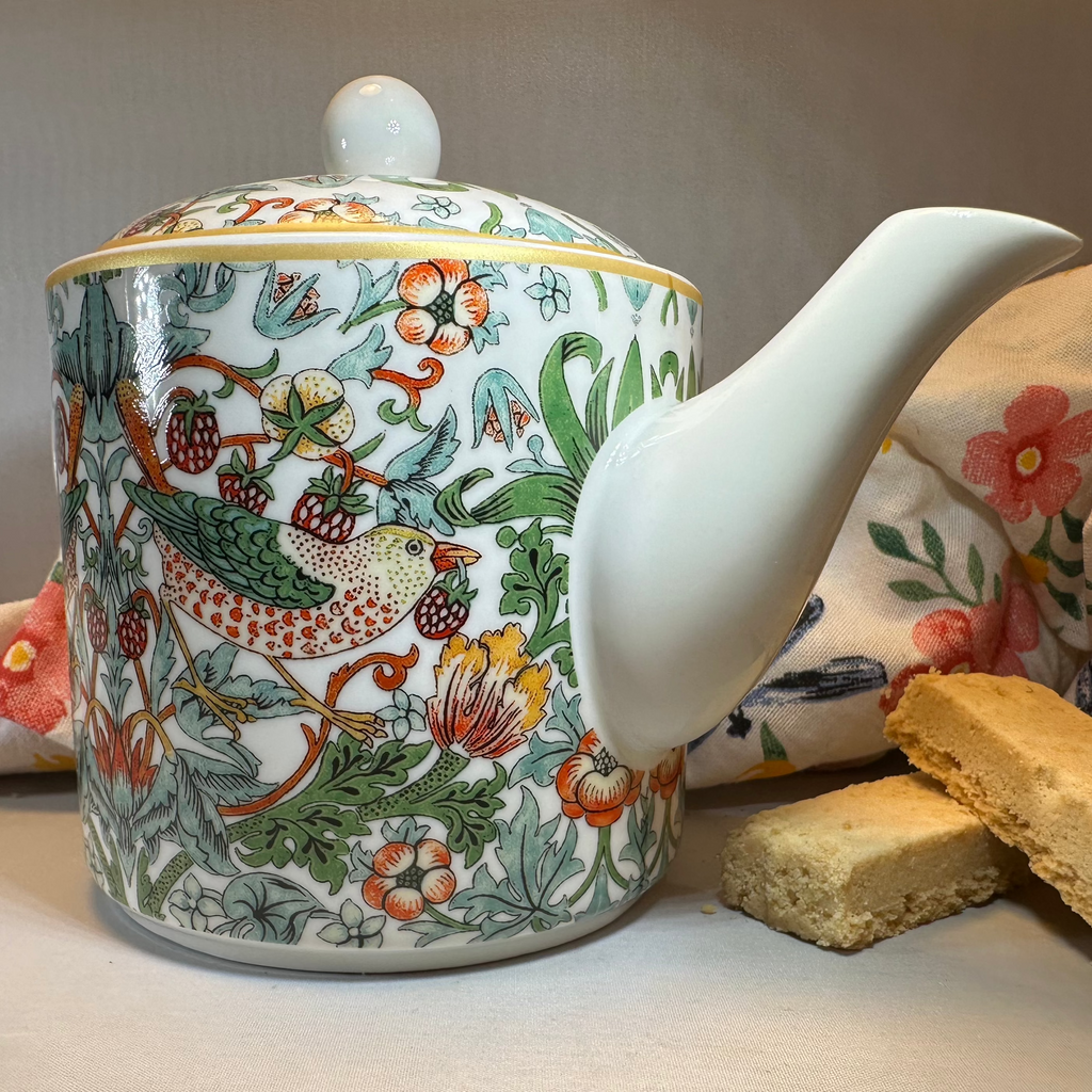 William Morris Strawberry Thief Fine China Teapot