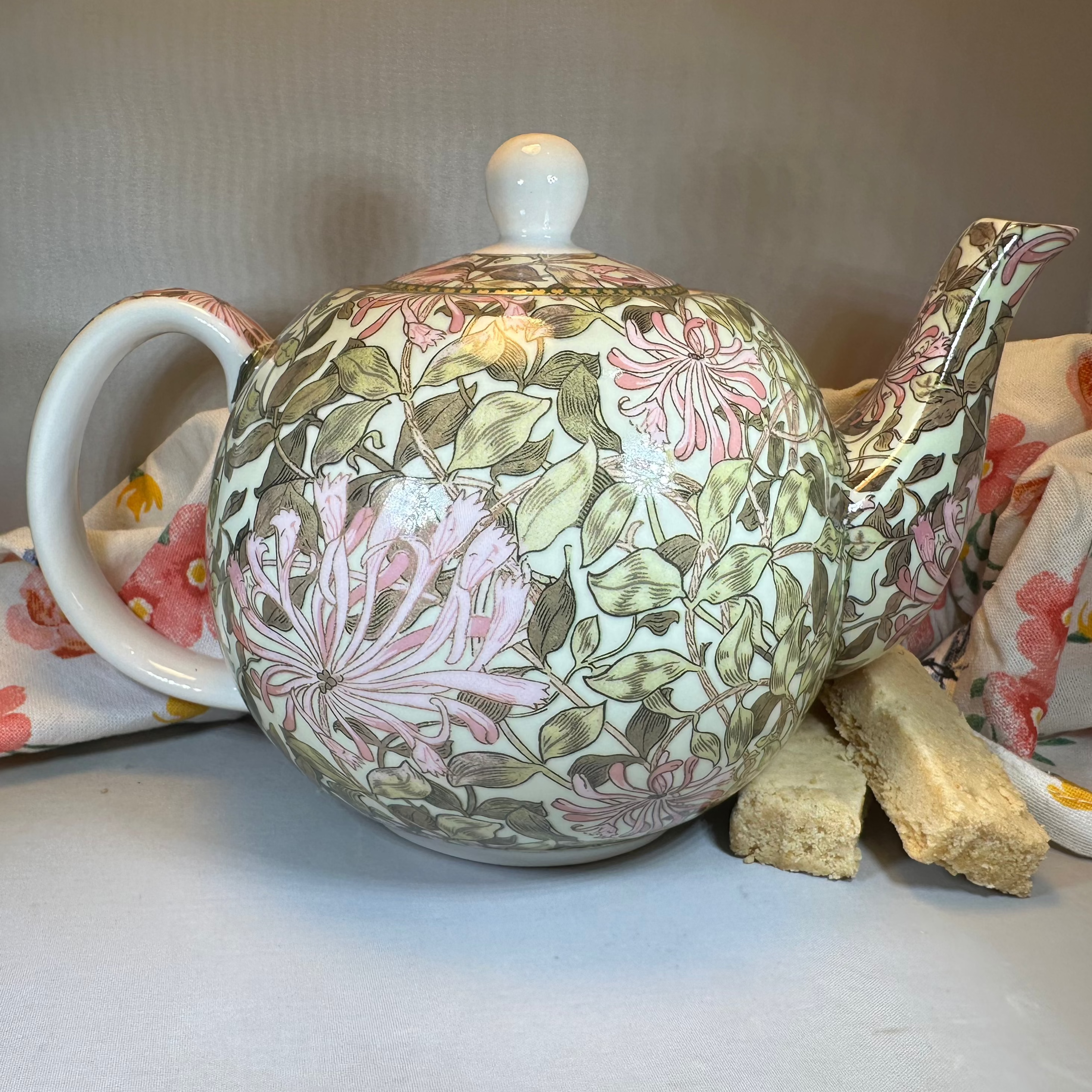 William Morris Honeysuckle Fine China Teapot