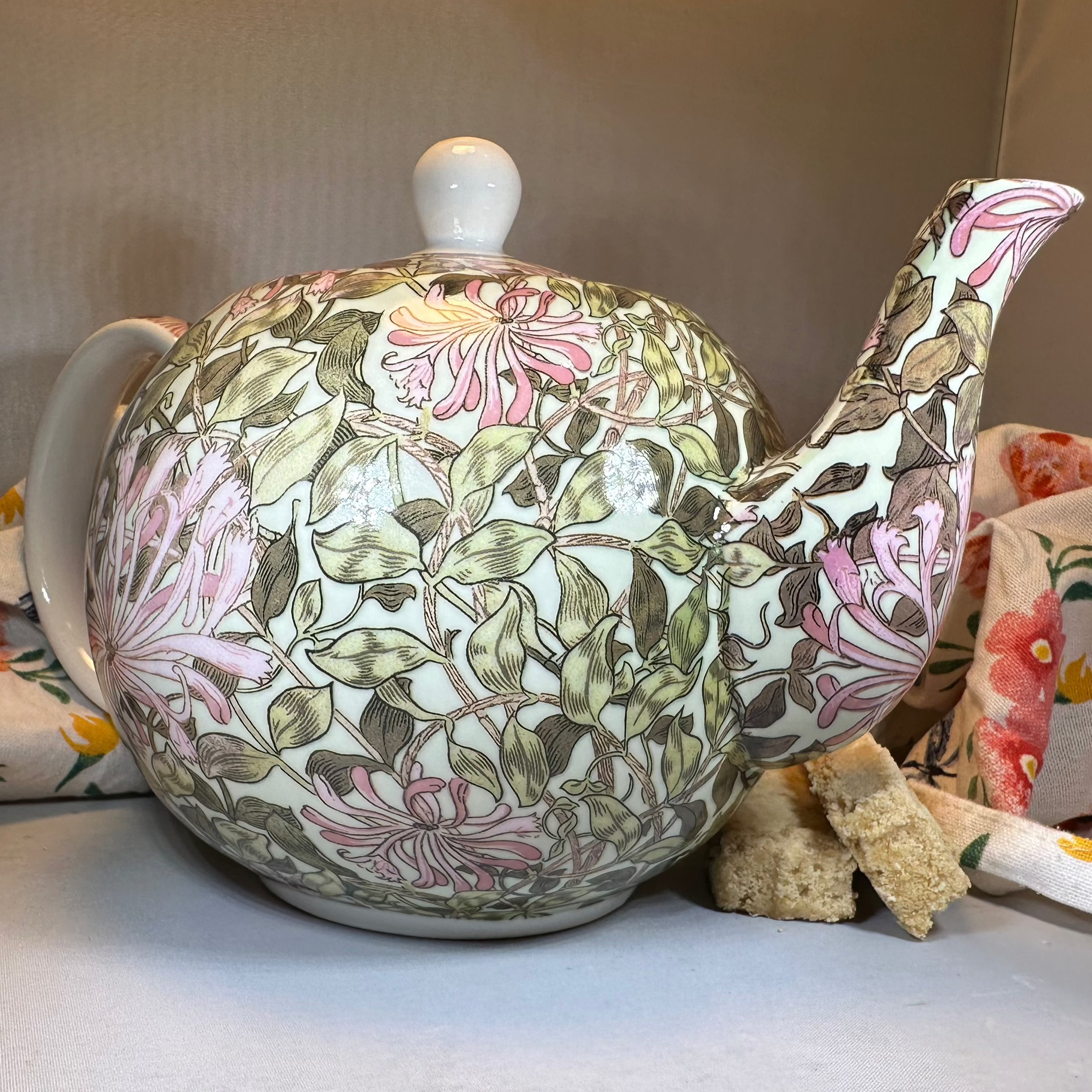William Morris Honeysuckle Fine China Teapot