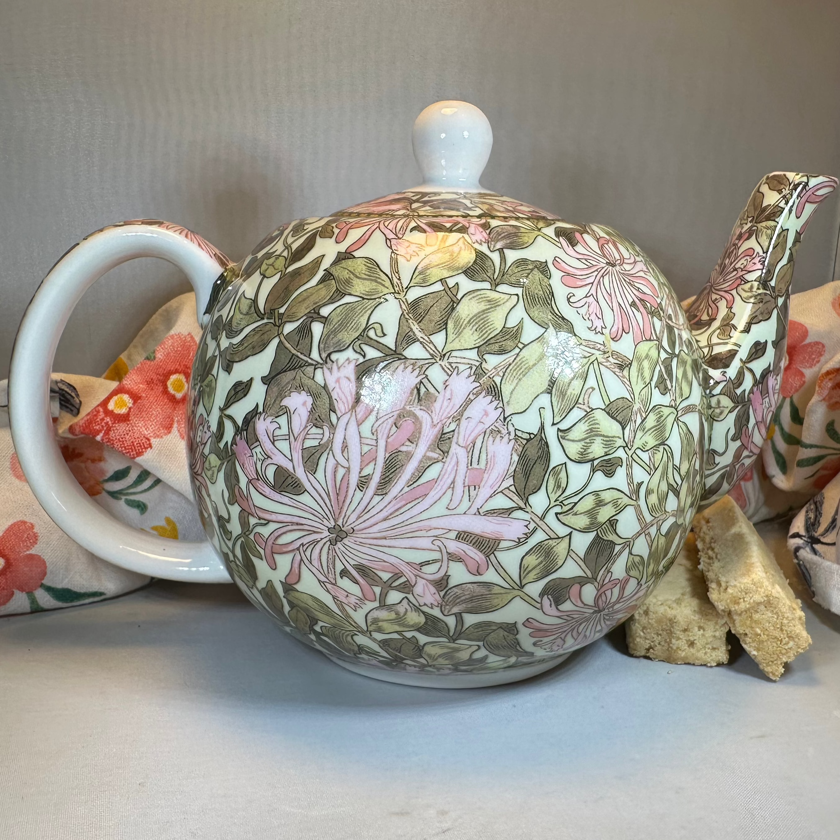 William Morris Honeysuckle Fine China Teapot