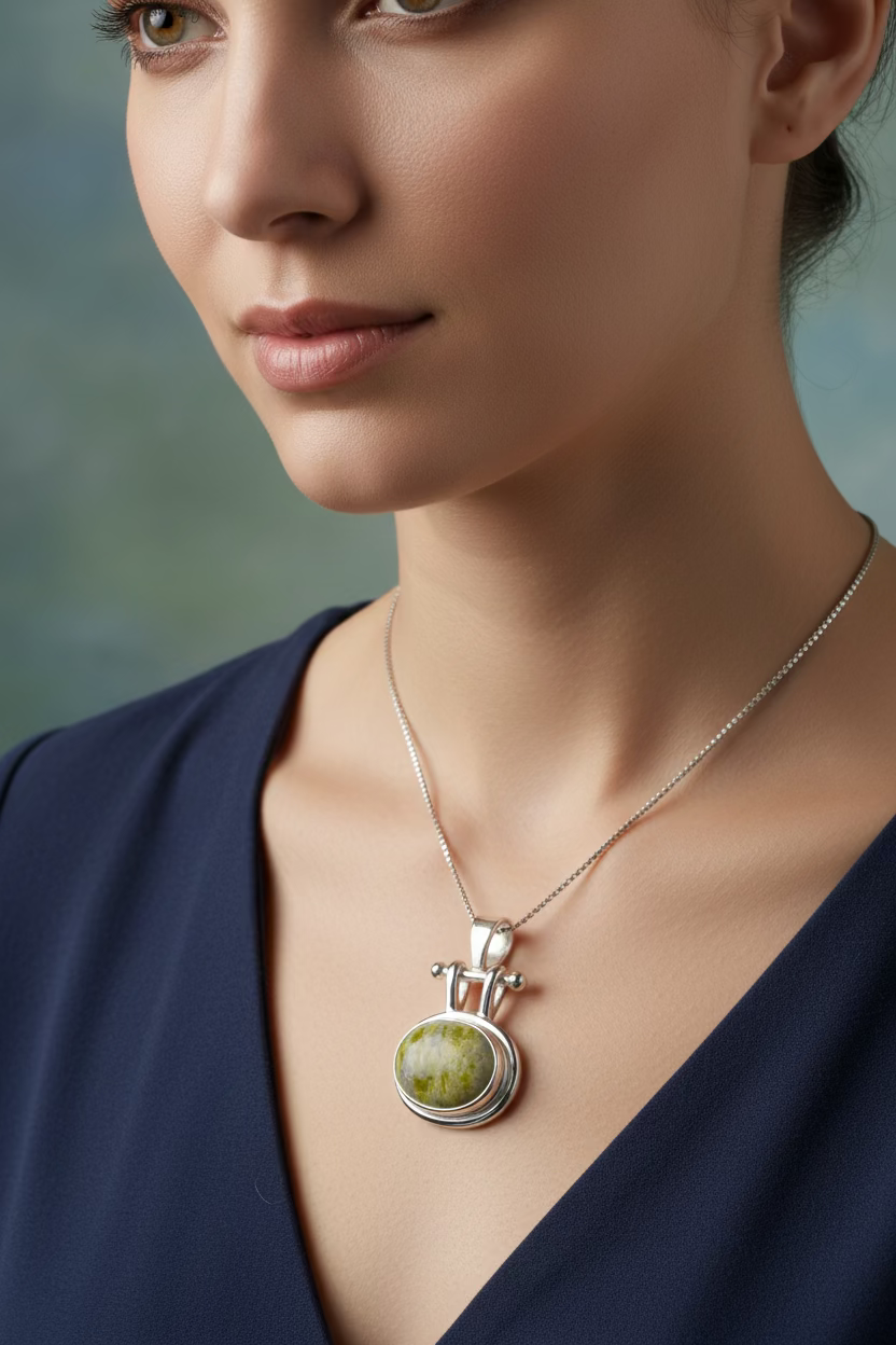 Shiela Connemara Marble Irish Necklace