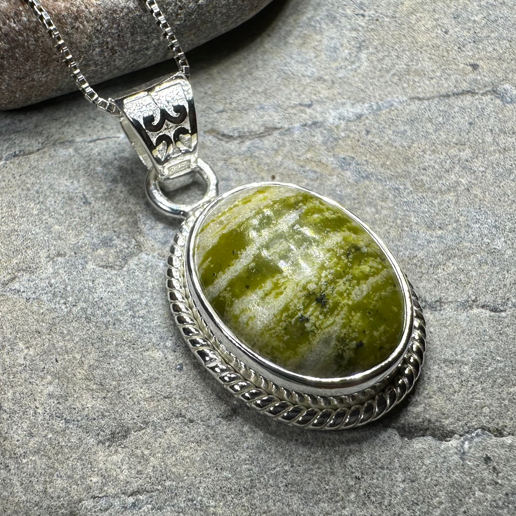 Connemara Marble Irish Oval Necklace