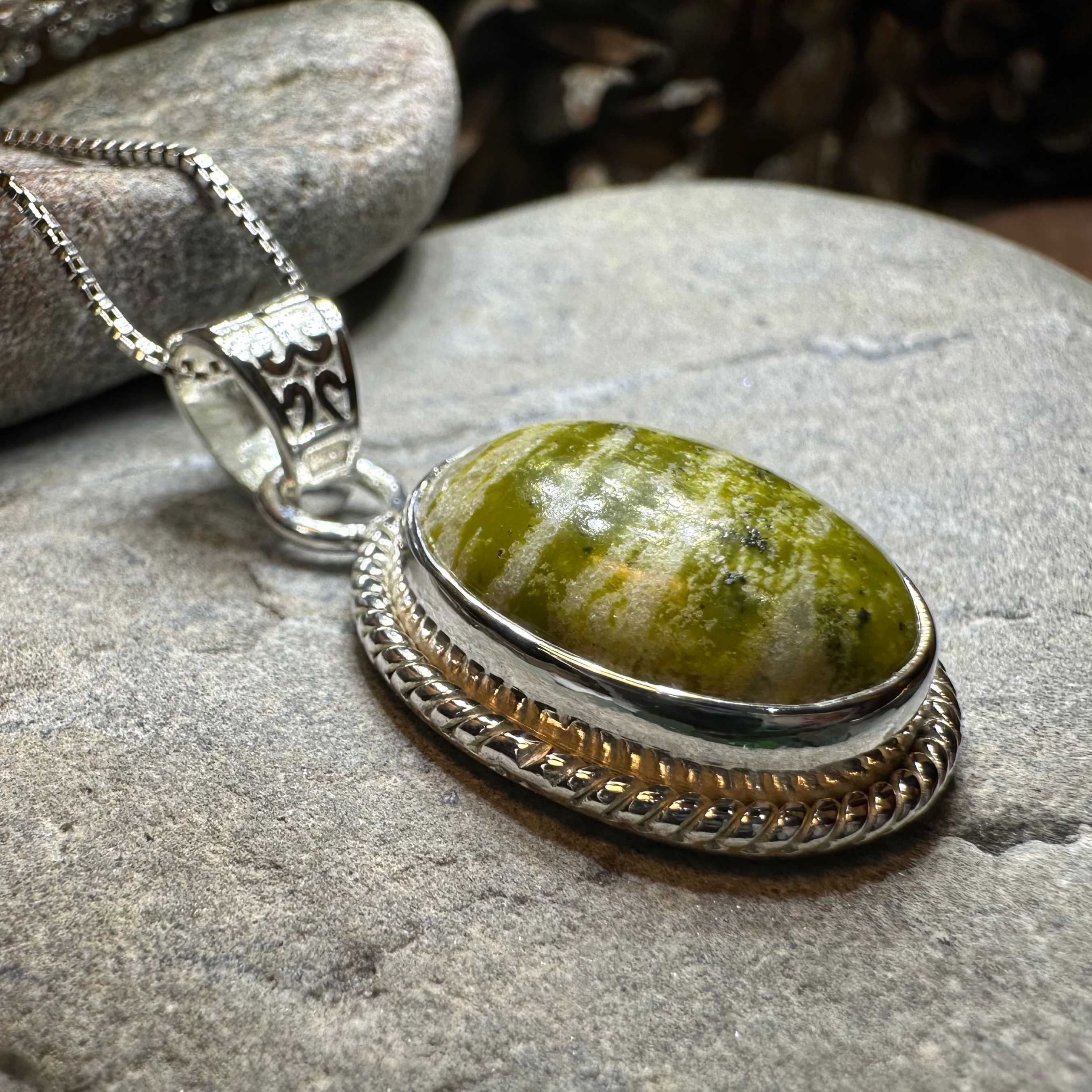 Connemara Marble Irish Oval Necklace