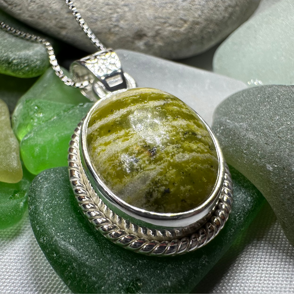 Connemara Marble Irish Oval Necklace
