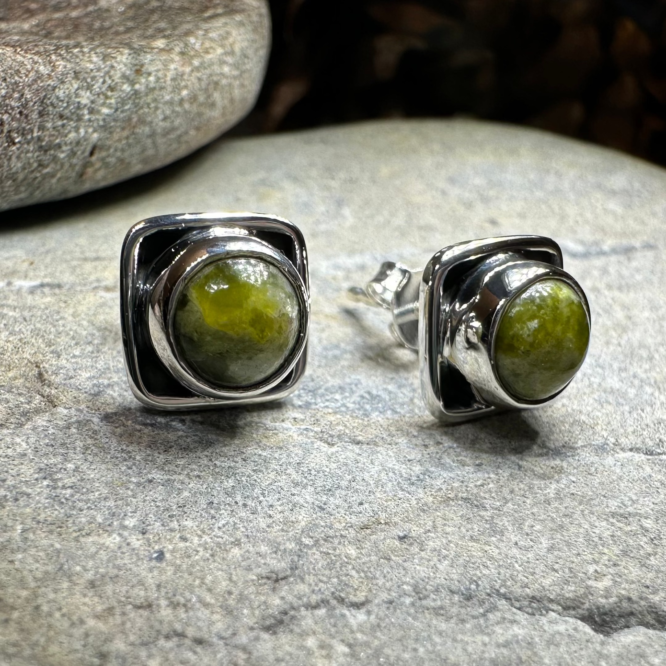 Connemara Marble Irish Valley Post Earrings