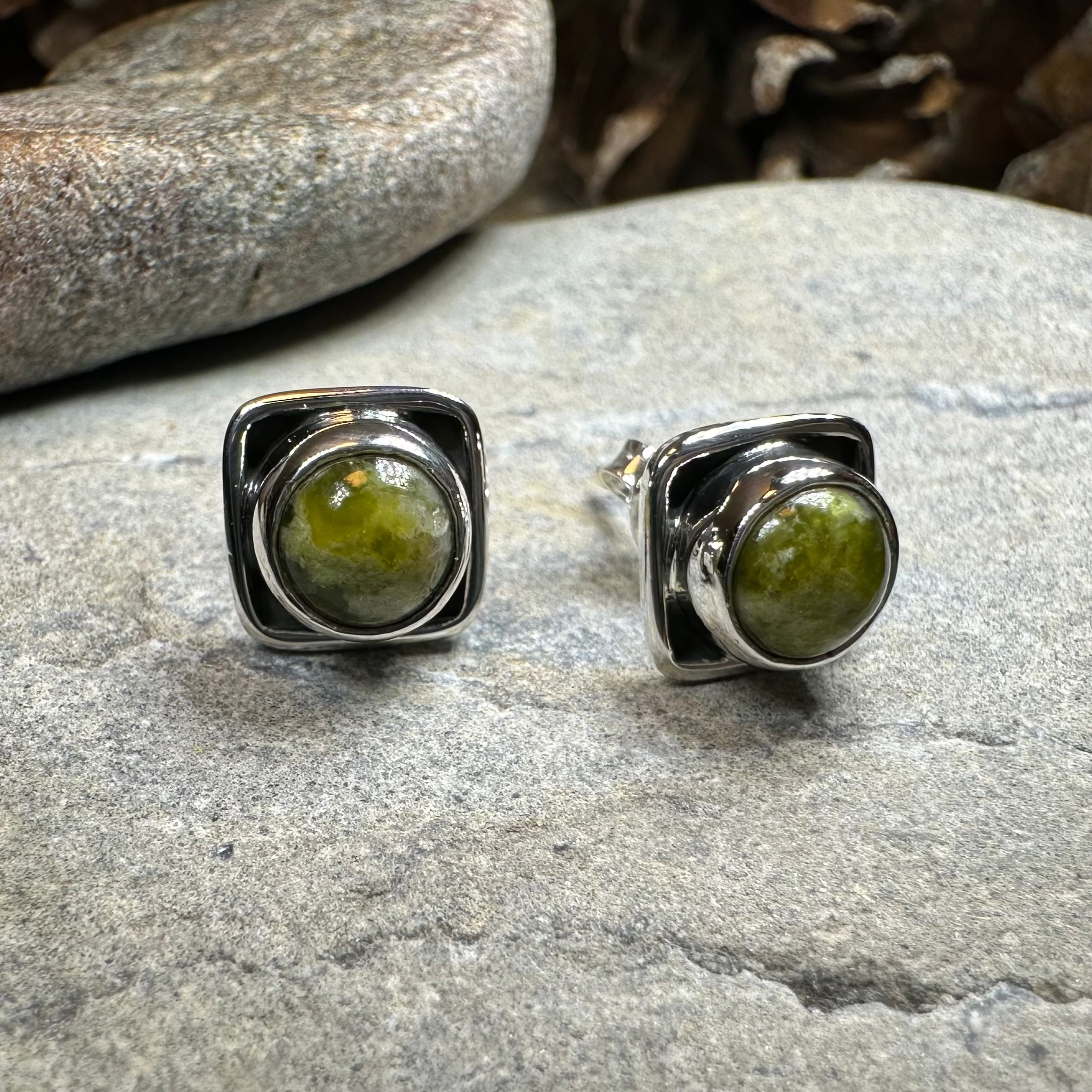 Connemara Marble Irish Valley Post Earrings