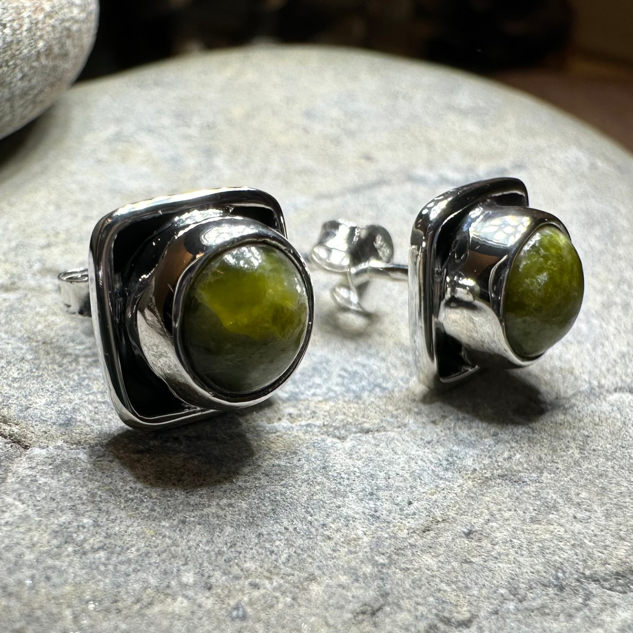 Connemara Marble Irish Valley Post Earrings