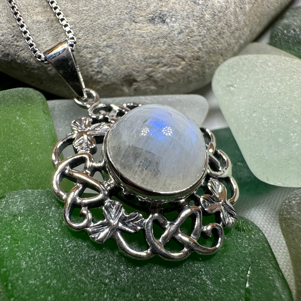 Elana Shamrock Moonstone Necklace