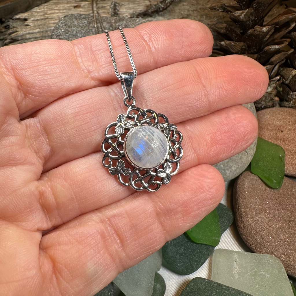 Elana Shamrock Moonstone Necklace