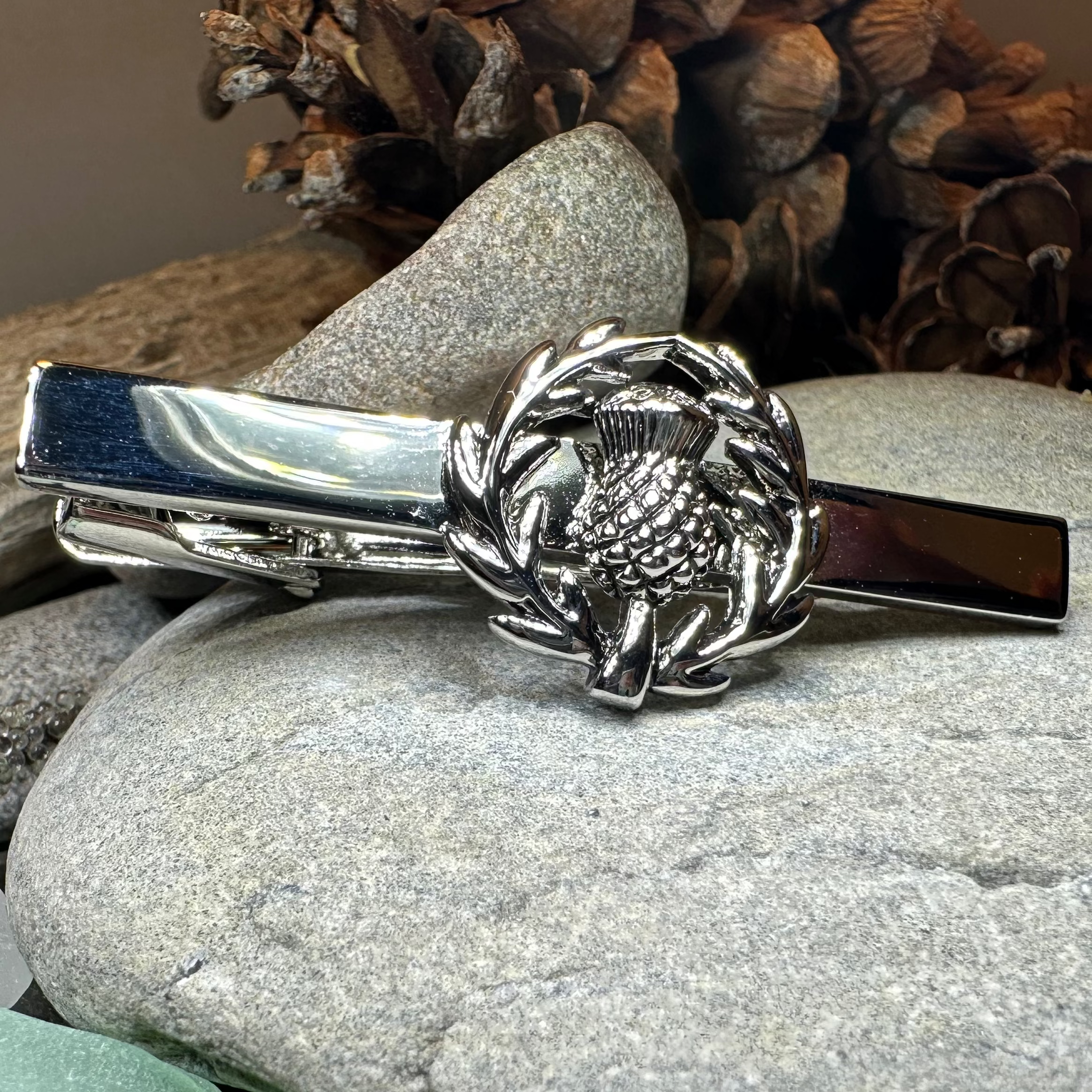 Classic Scottish Thistle Tie Bar