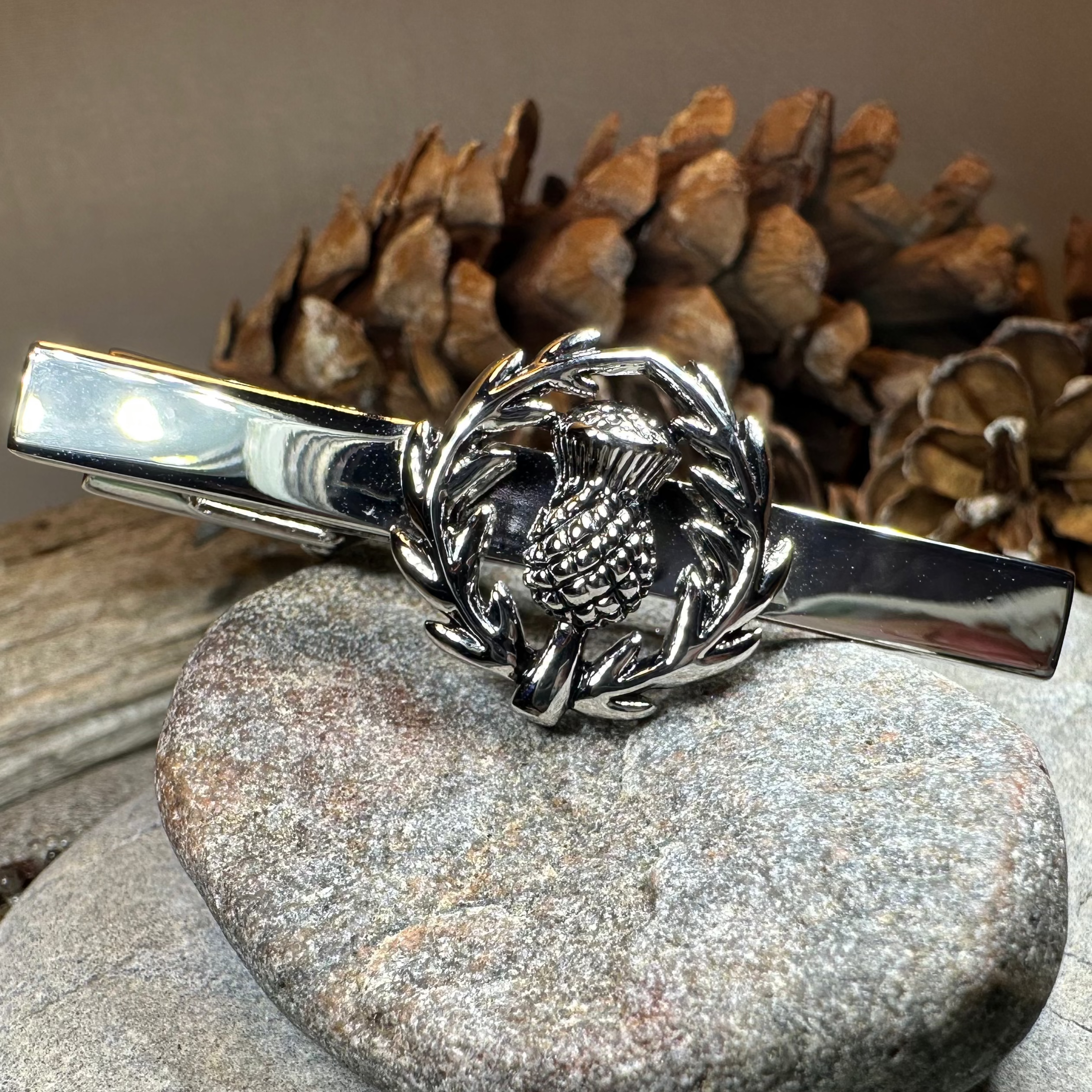 Classic Scottish Thistle Tie Bar