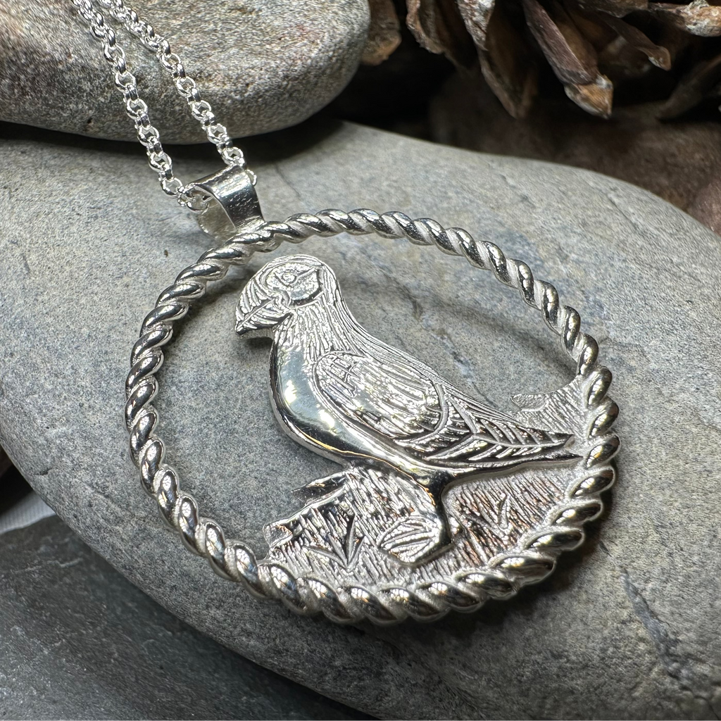 Orkney Puffin Necklace - Handmade in Scotland