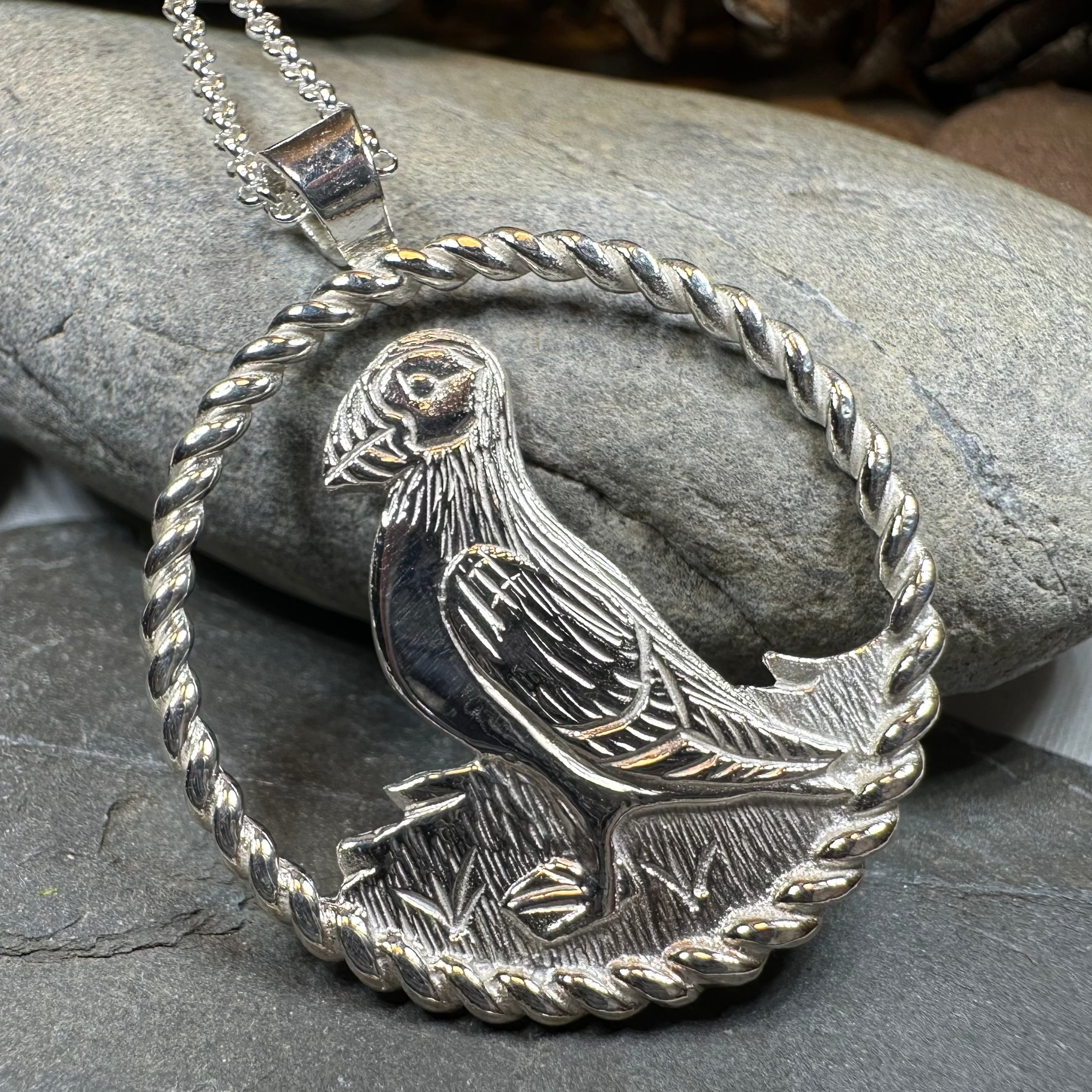 Orkney Puffin Necklace - Handmade in Scotland
