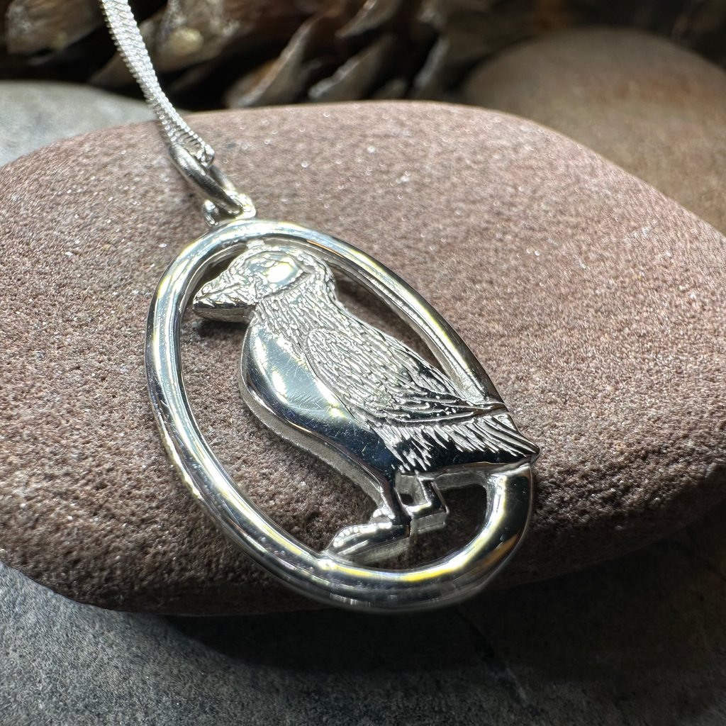 Buthaid Puffin Necklace - Handmade in Scotland