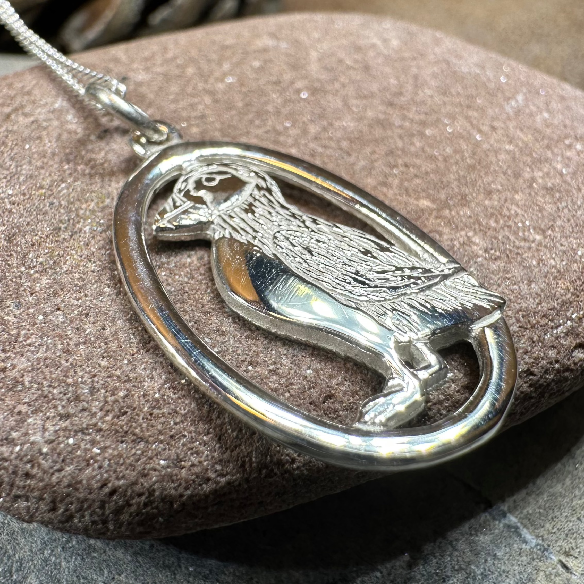 Buthaid Puffin Necklace - Handmade in Scotland