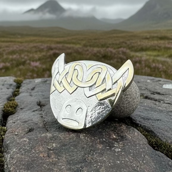 Highland Cow Pin - Handmade in Scotland