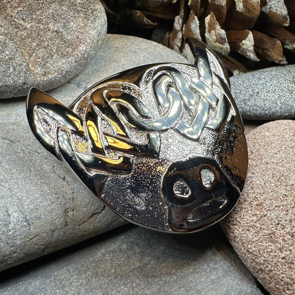 Highland Cow Pin - Handmade in Scotland
