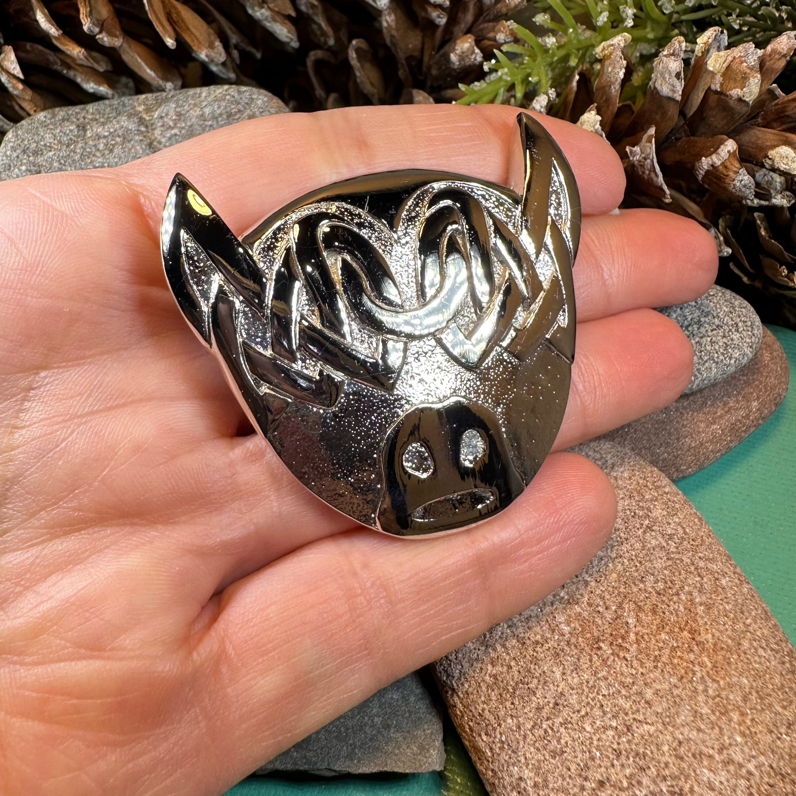 Highland Cow Pin - Handmade in Scotland