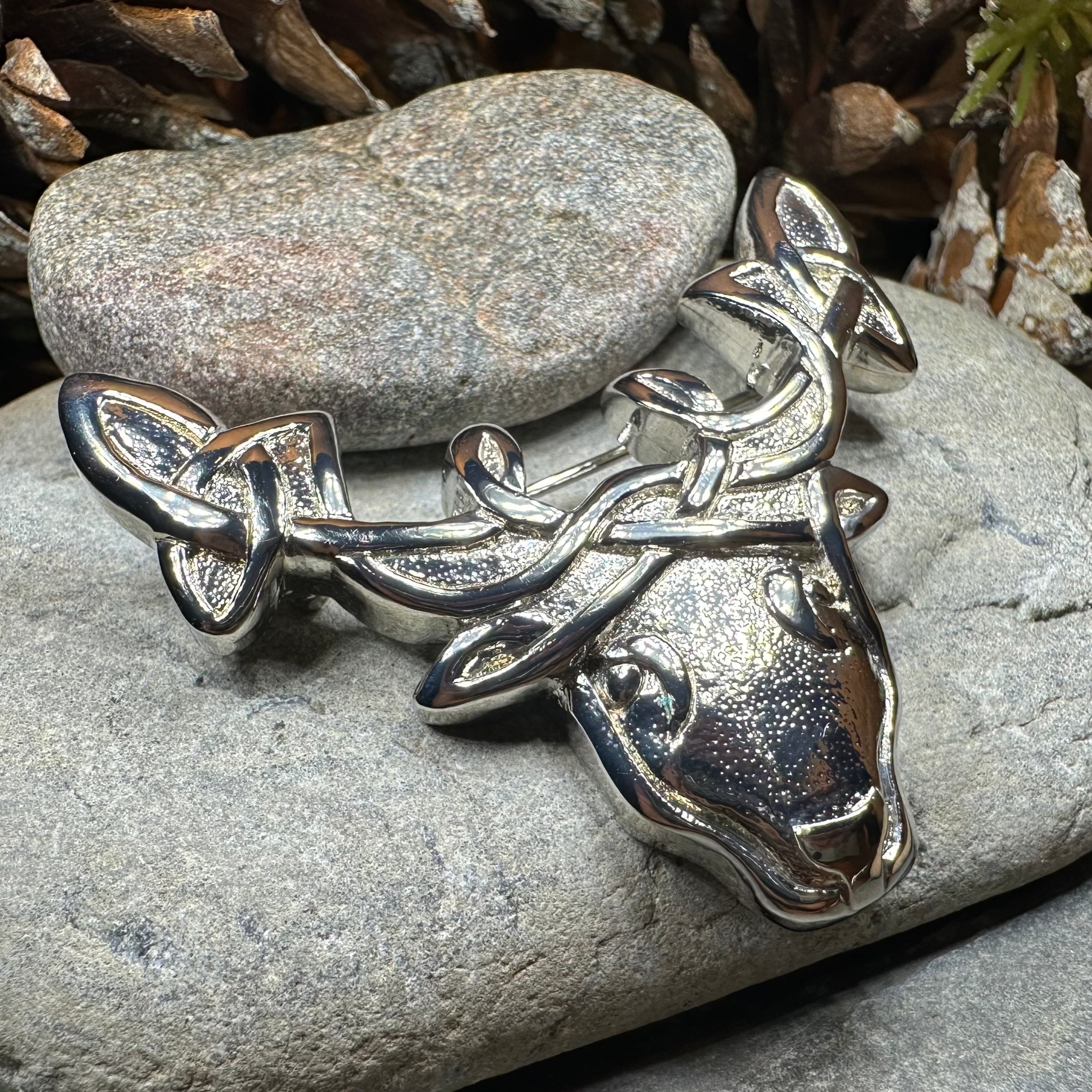 Celtic Tradition Stag Brooch