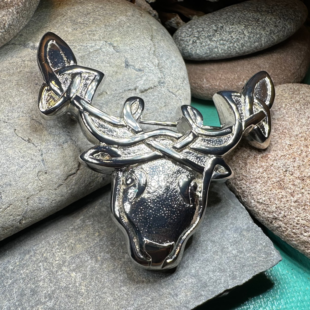 Celtic Tradition Stag Brooch