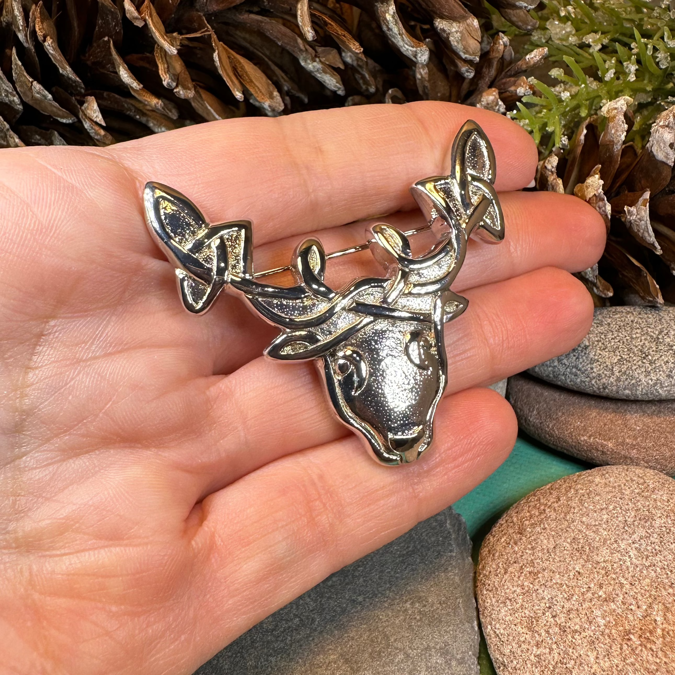 Celtic Tradition Stag Brooch