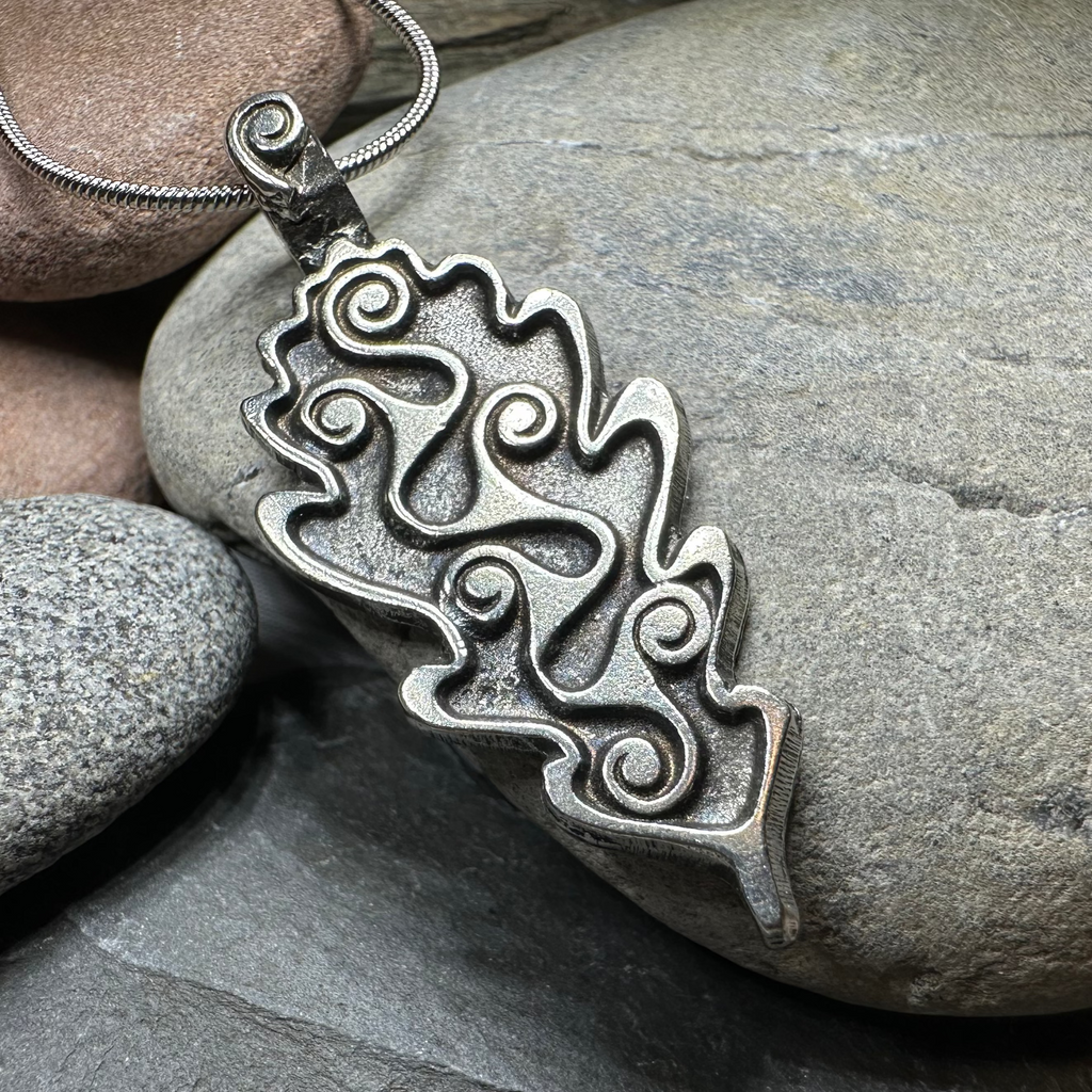 Celtic Oak Leaf Pewter Necklace
