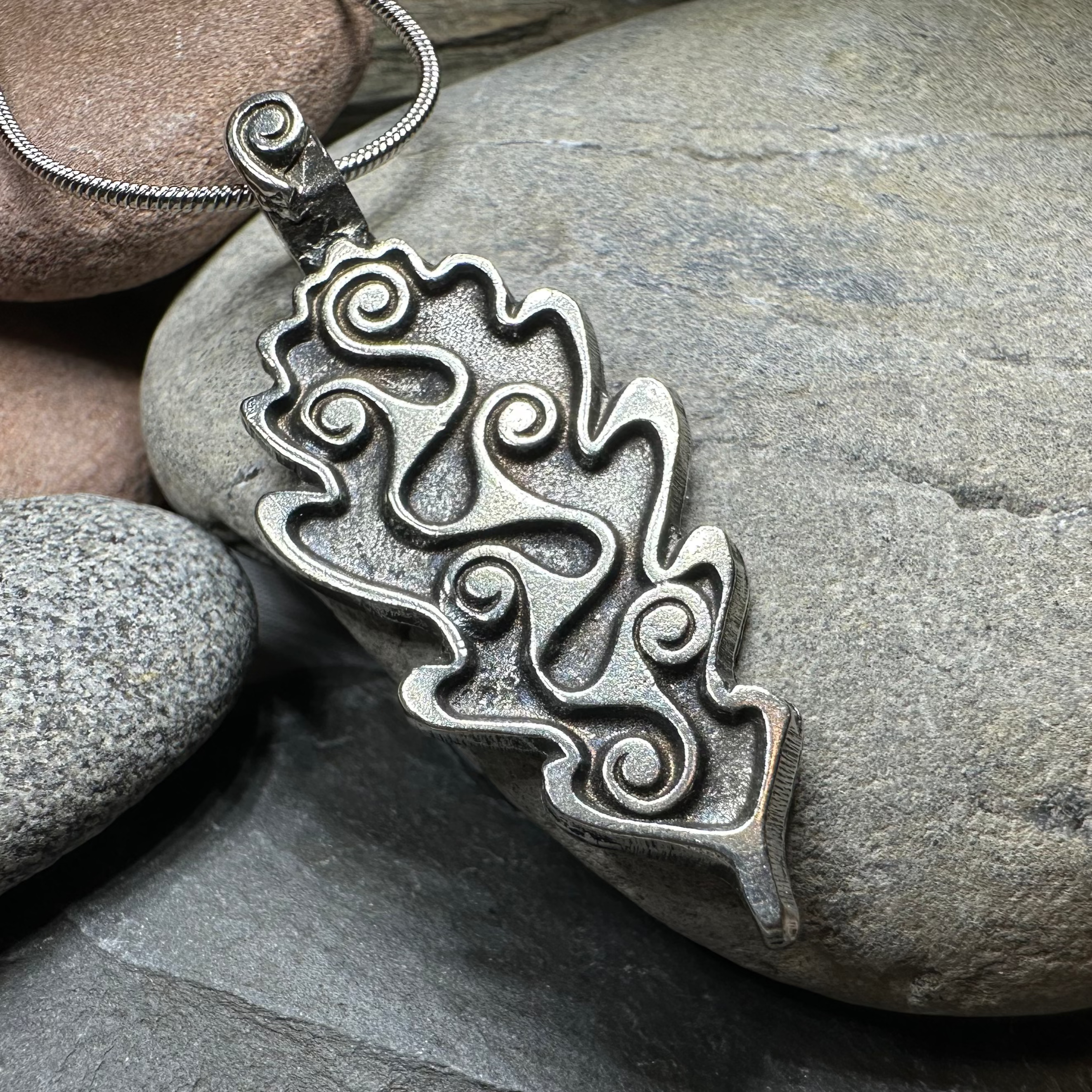 Celtic Oak Leaf Pewter Necklace