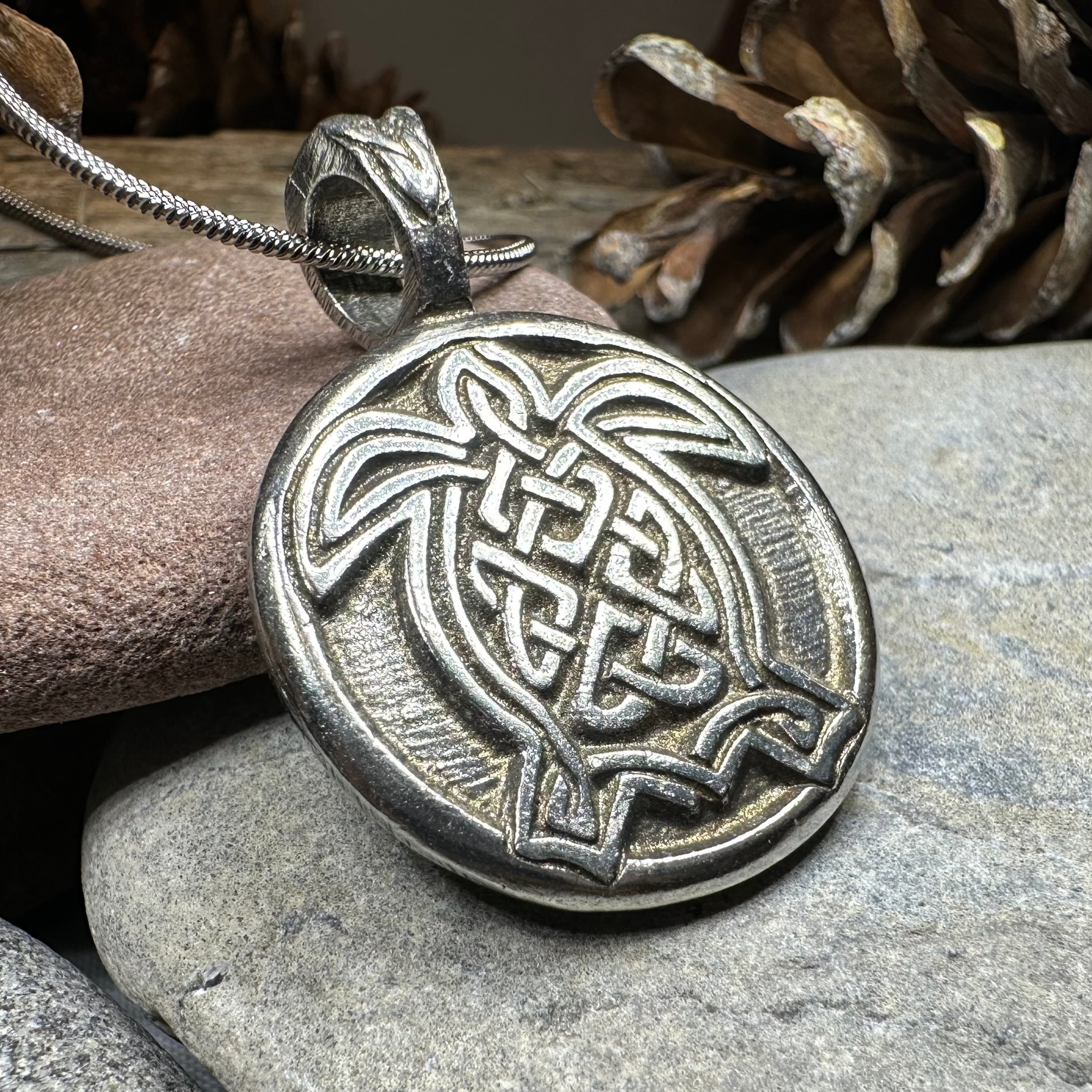 Celtic Turtle Pewter Necklace