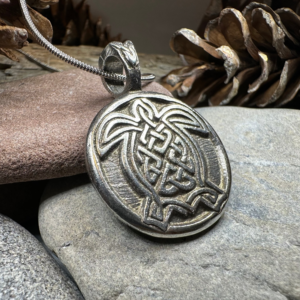 Celtic Turtle Pewter Necklace