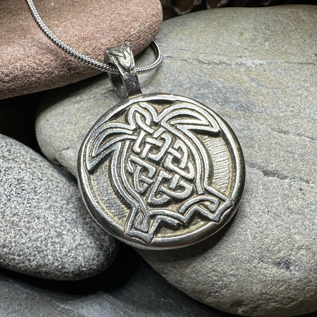 Celtic Turtle Pewter Necklace