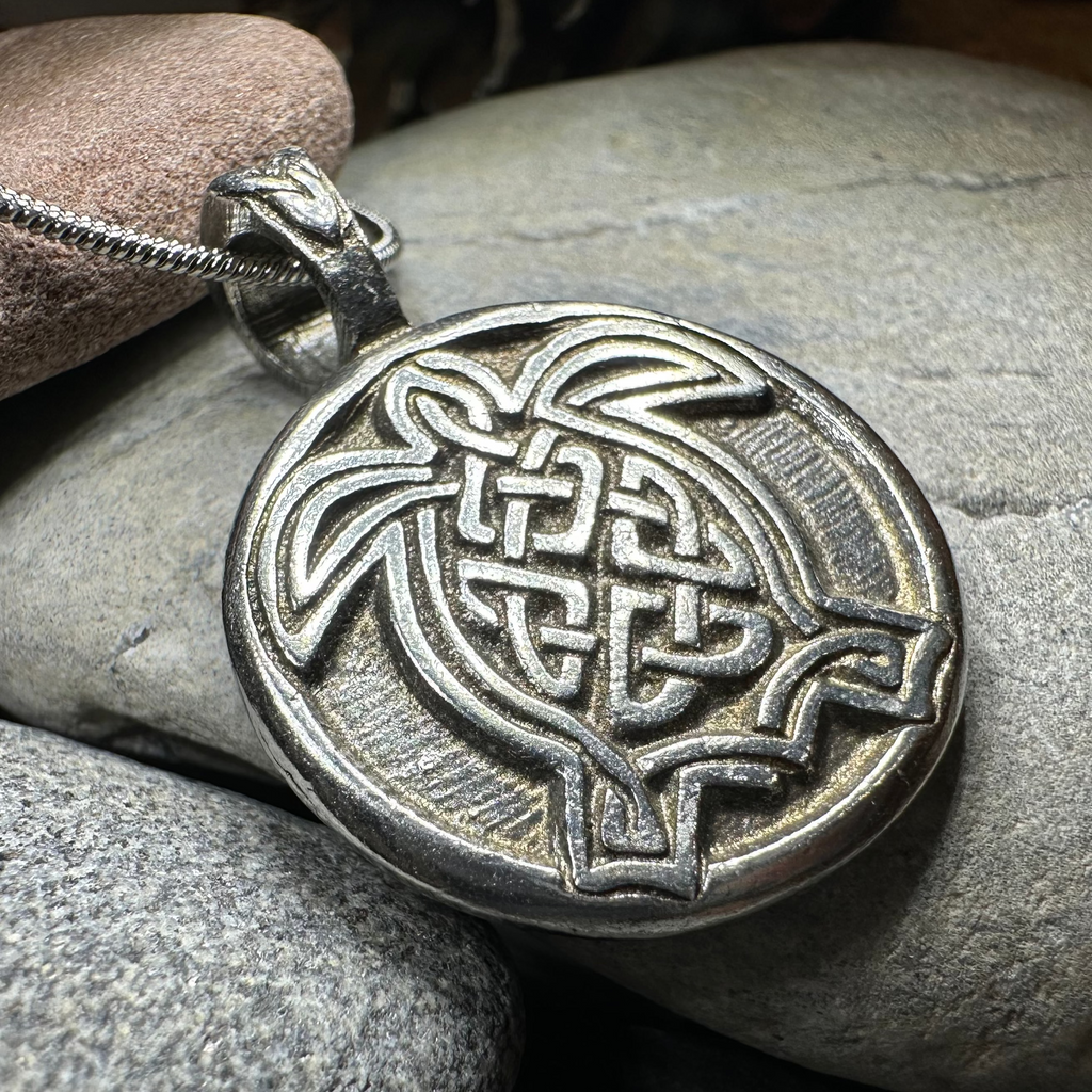 Celtic Turtle Pewter Necklace