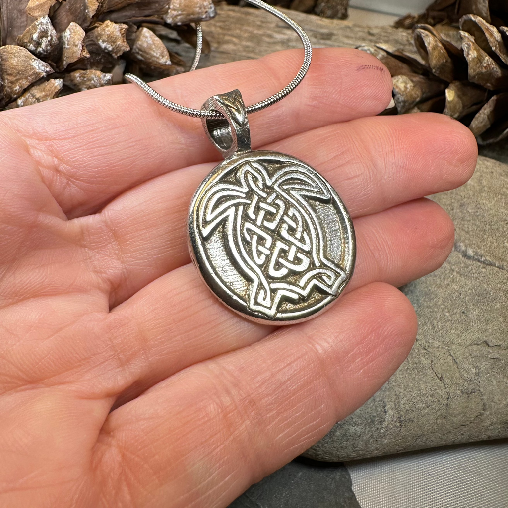 Celtic Turtle Pewter Necklace