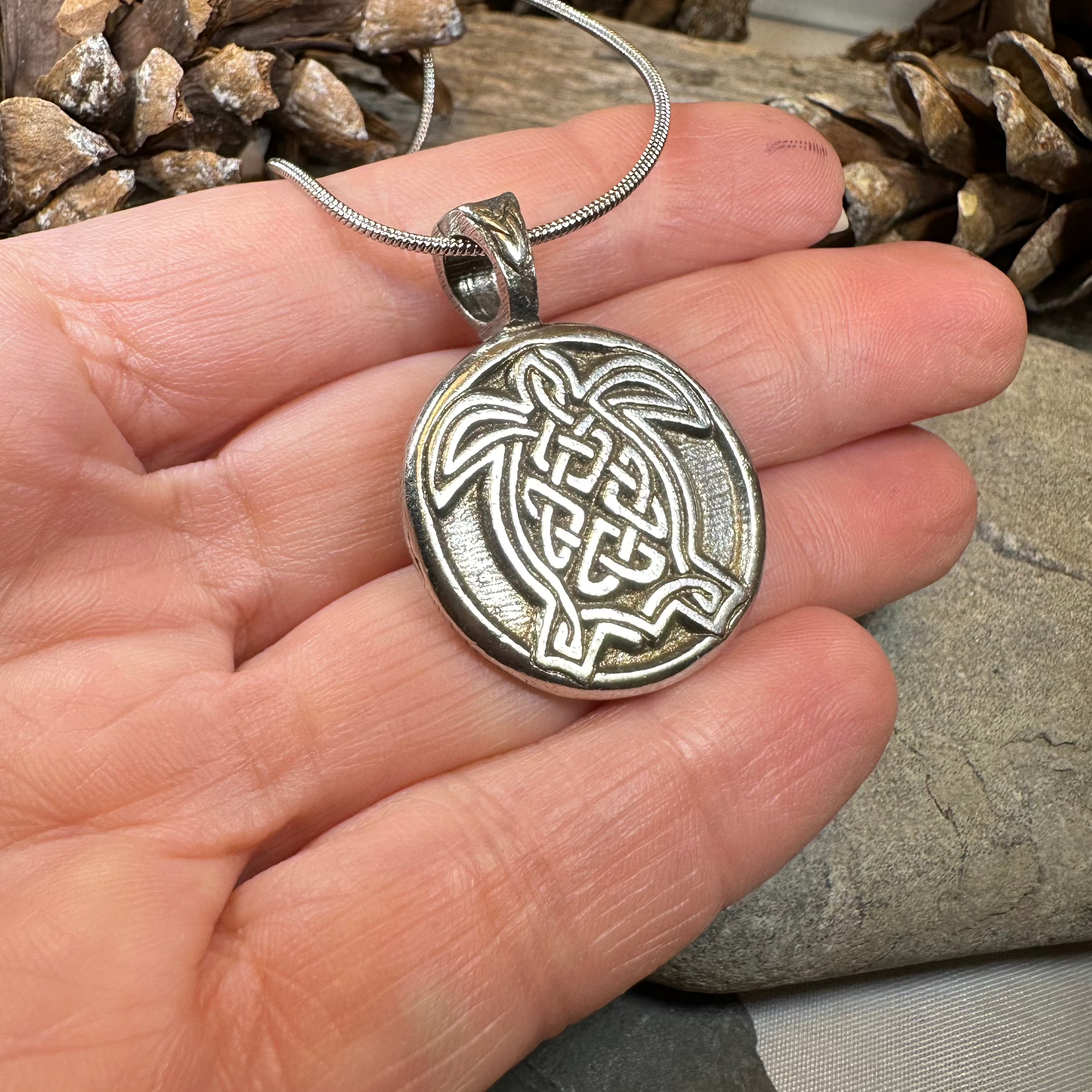 Celtic Turtle Pewter Necklace