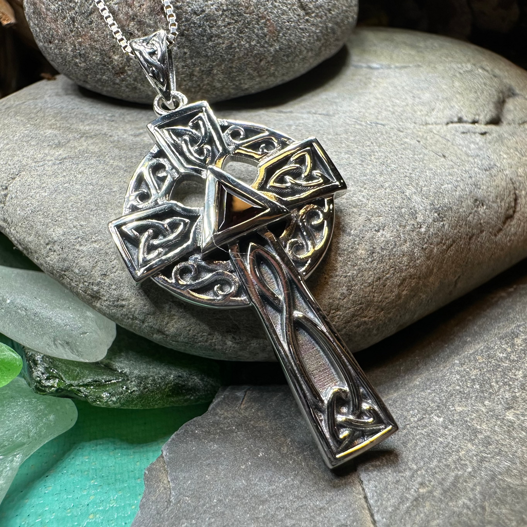 Recovery Celtic Cross Necklace in Sterling Silver