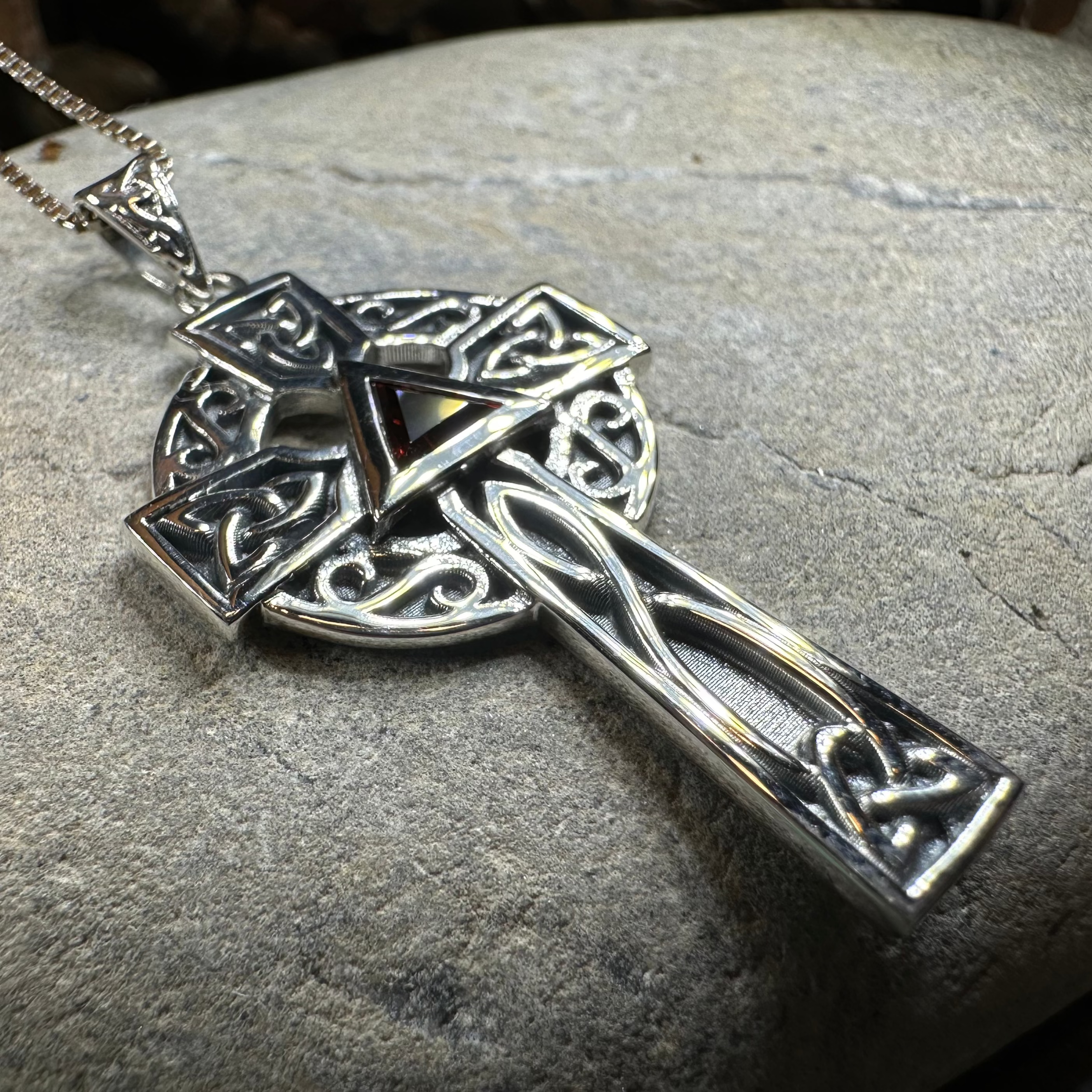 Recovery Celtic Cross Necklace in Sterling Silver