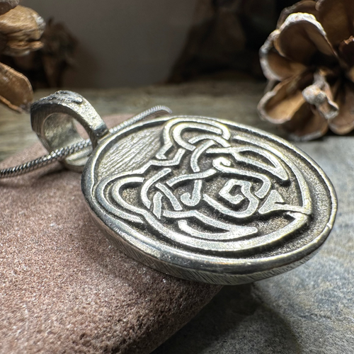 Celtic Bear Pewter Necklace