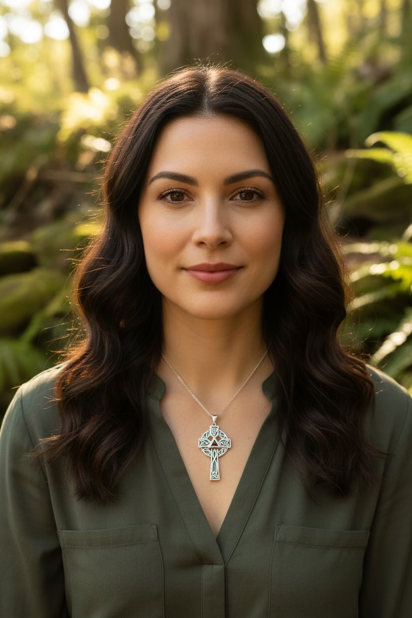 Recovery Celtic Cross Necklace in Sterling Silver