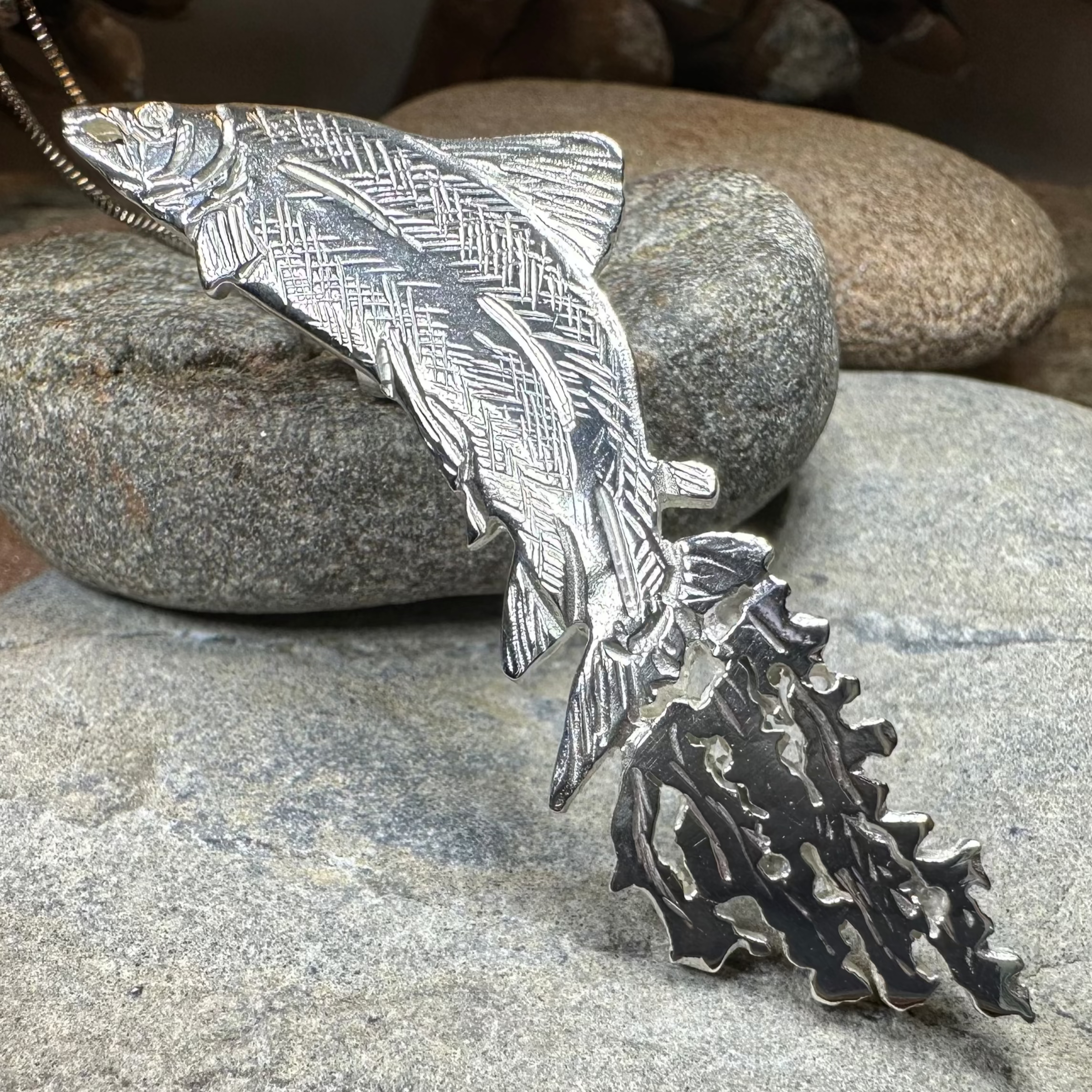 Artisan Irish Salmon of Knowledge Necklace - Made in Ireland