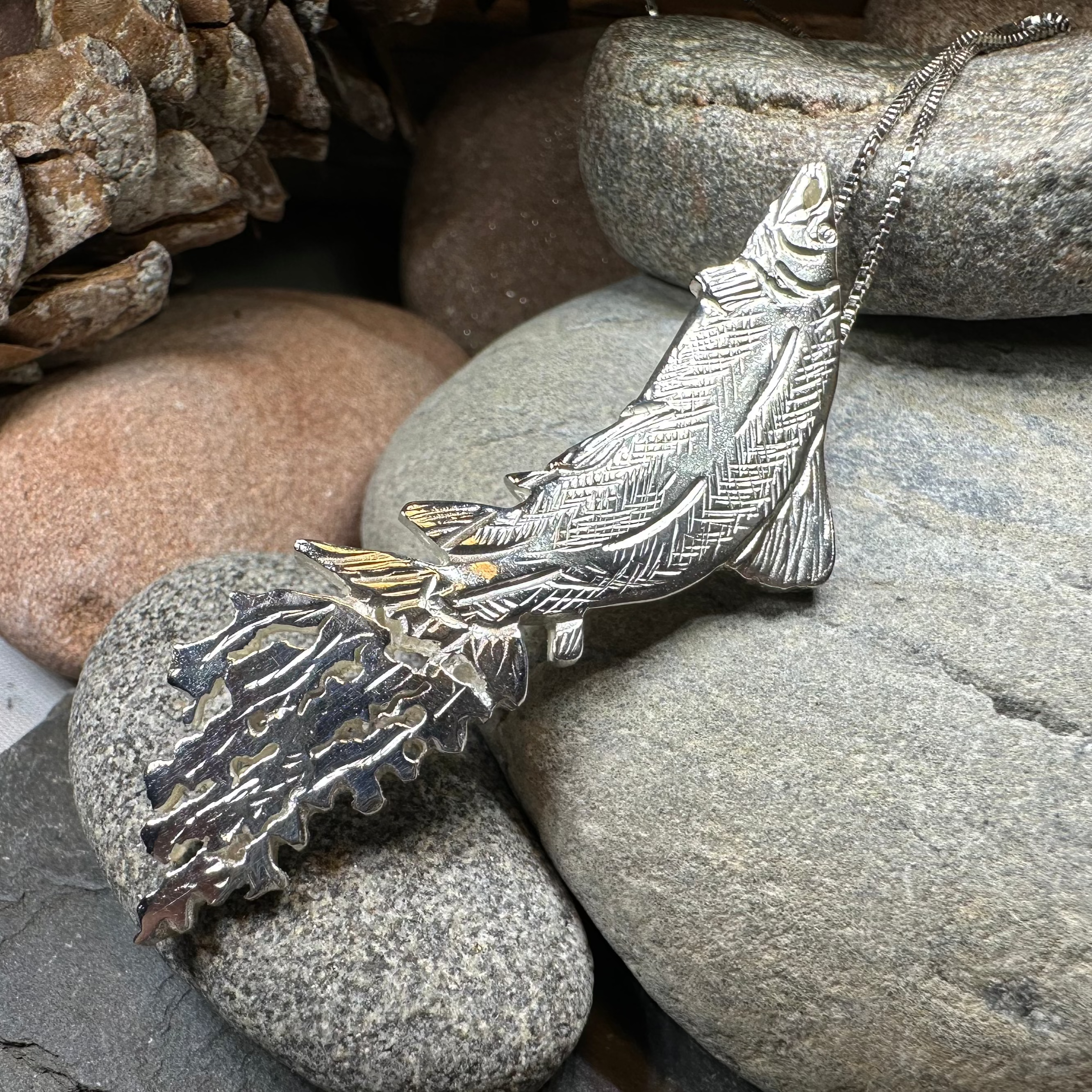 Artisan Irish Salmon of Knowledge Necklace - Made in Ireland