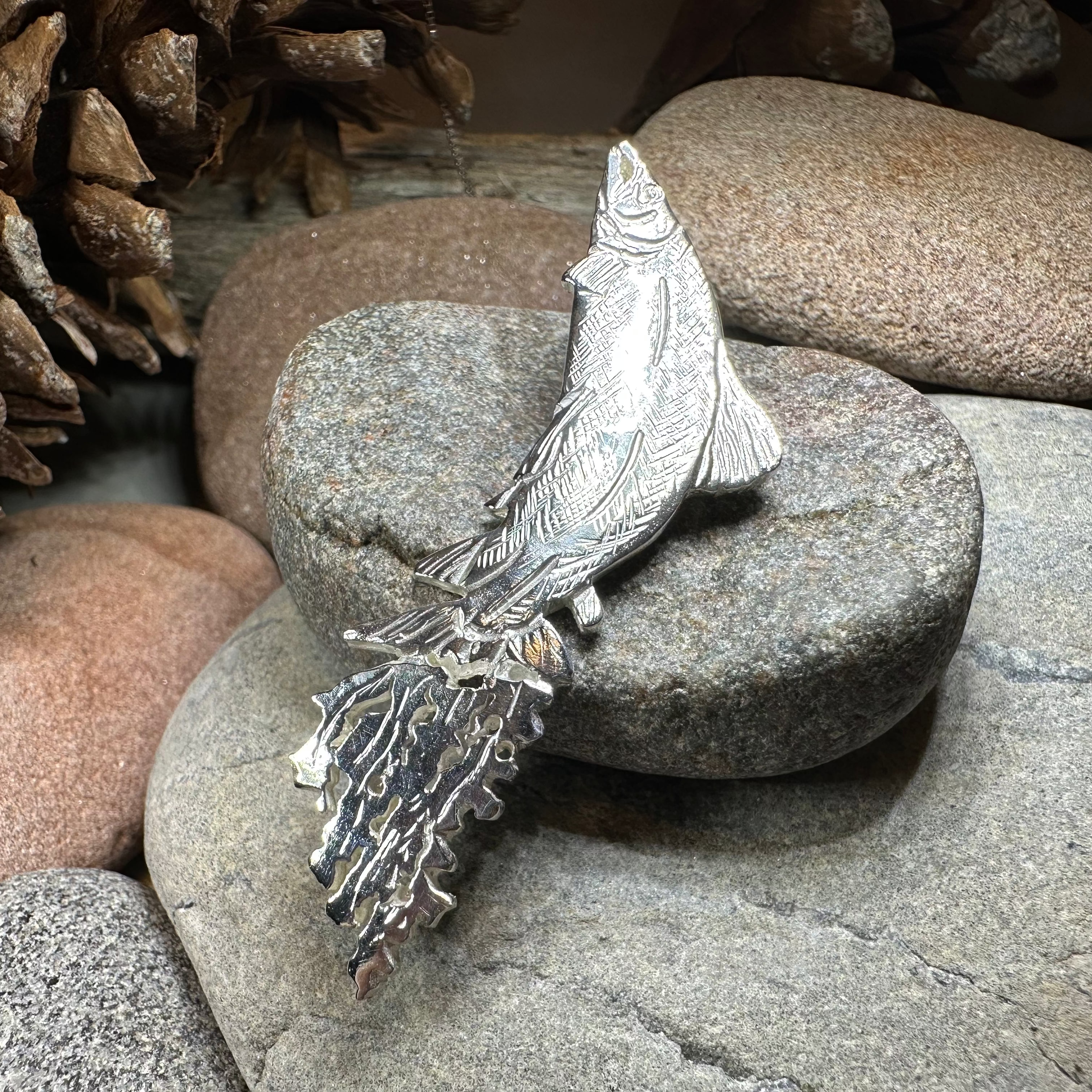 Artisan Irish Salmon of Knowledge Necklace - Made in Ireland