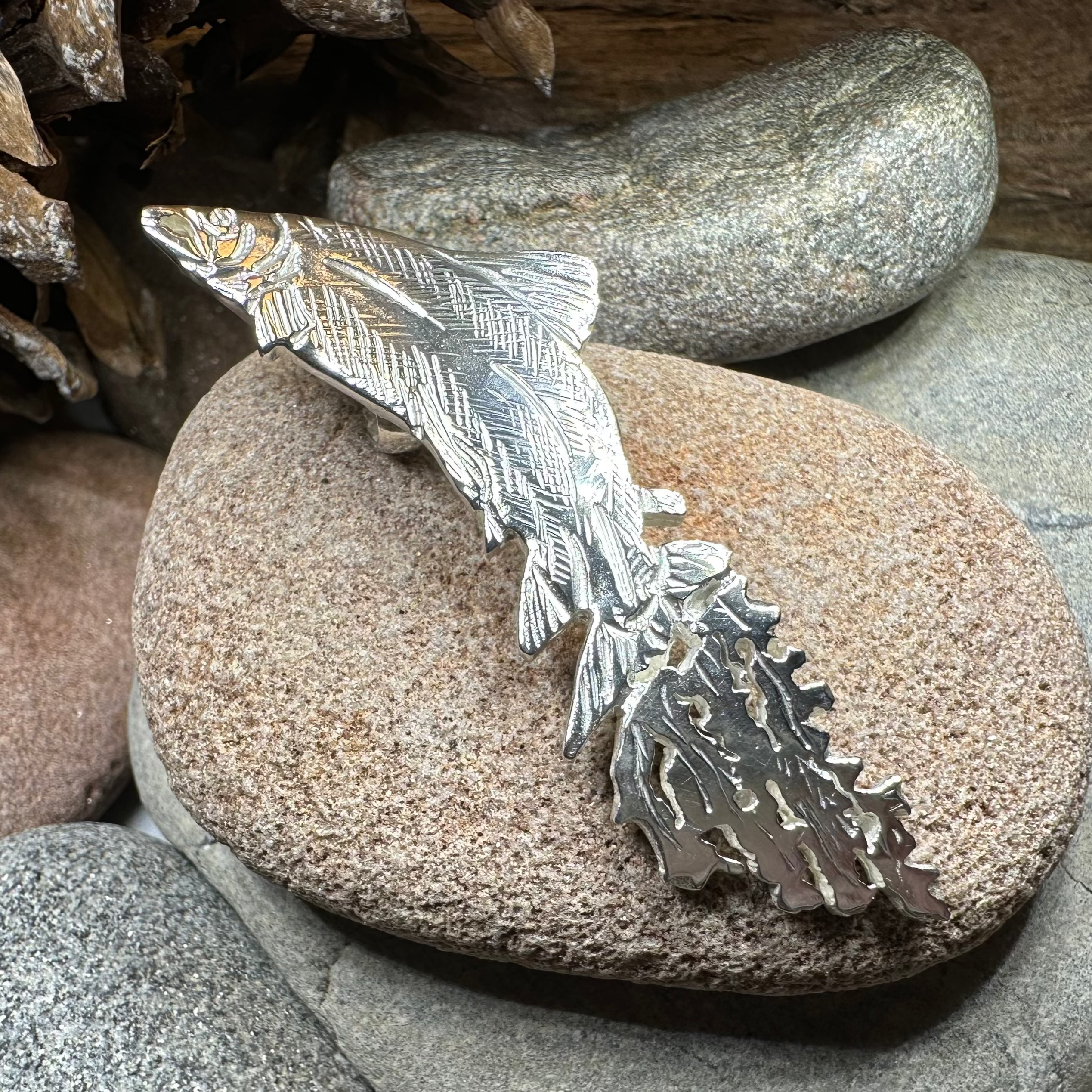 Artisan Irish Salmon of Knowledge Necklace - Made in Ireland