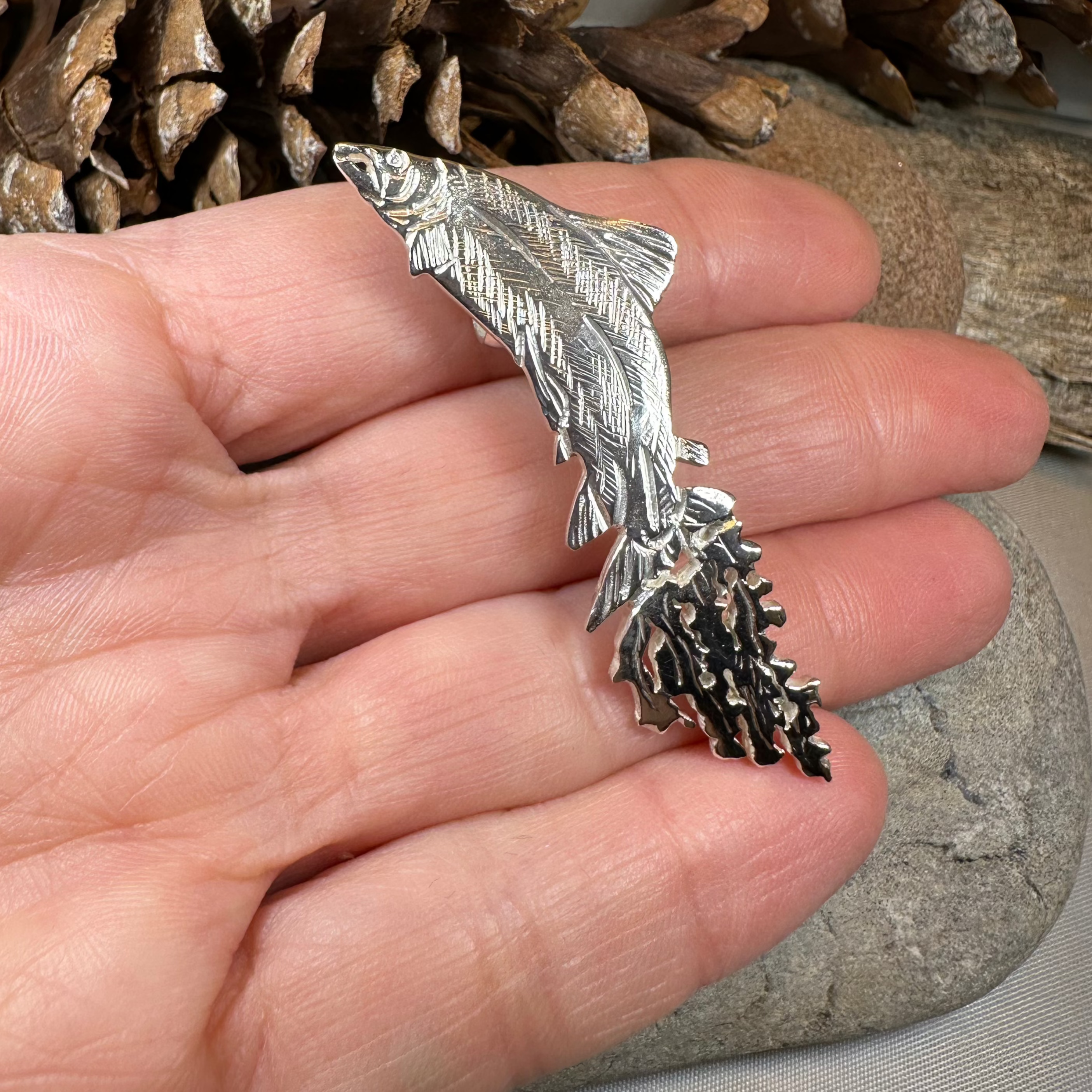 Artisan Irish Salmon of Knowledge Necklace - Made in Ireland