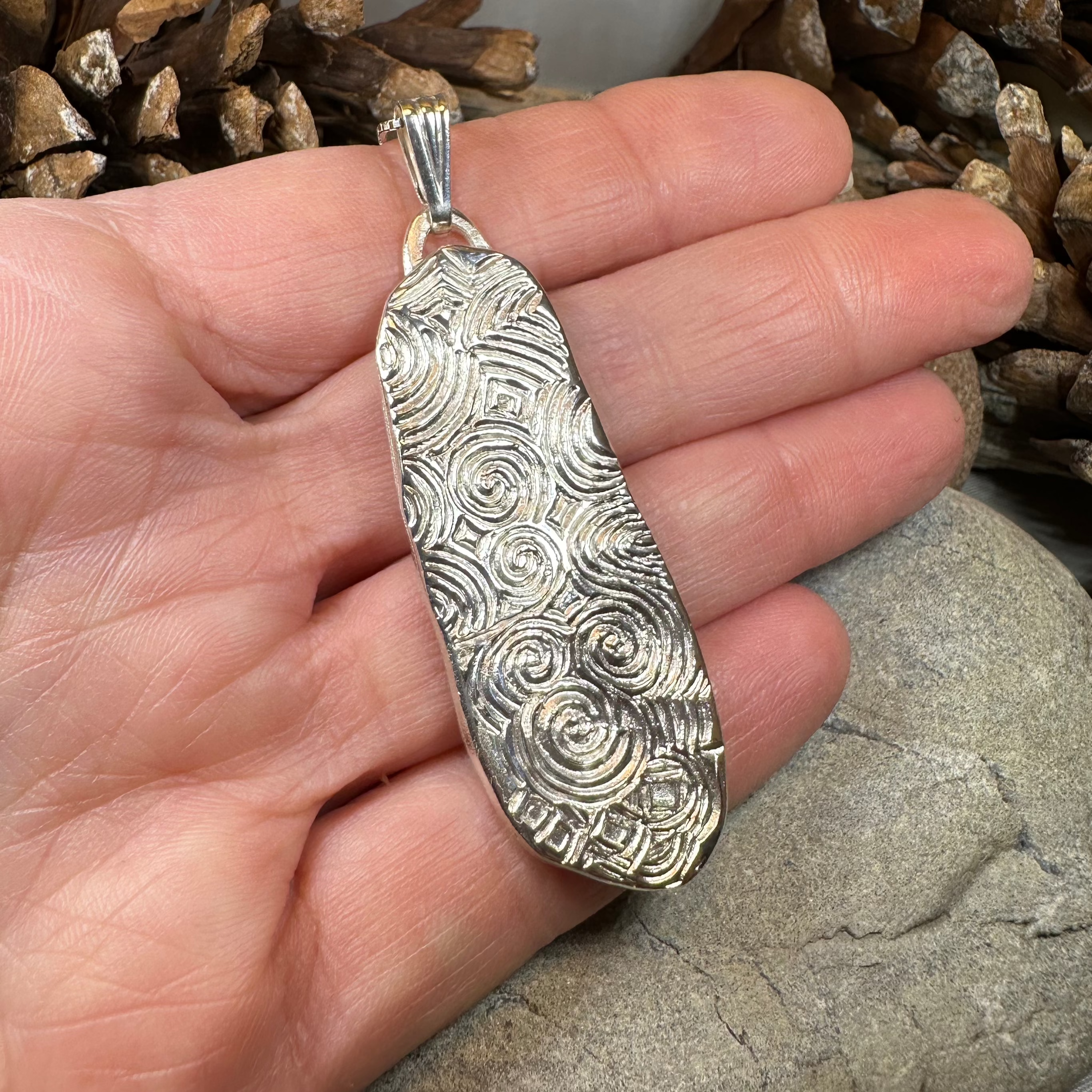 Artisan Newgrange Entrance Stone Necklace - Made in Ireland