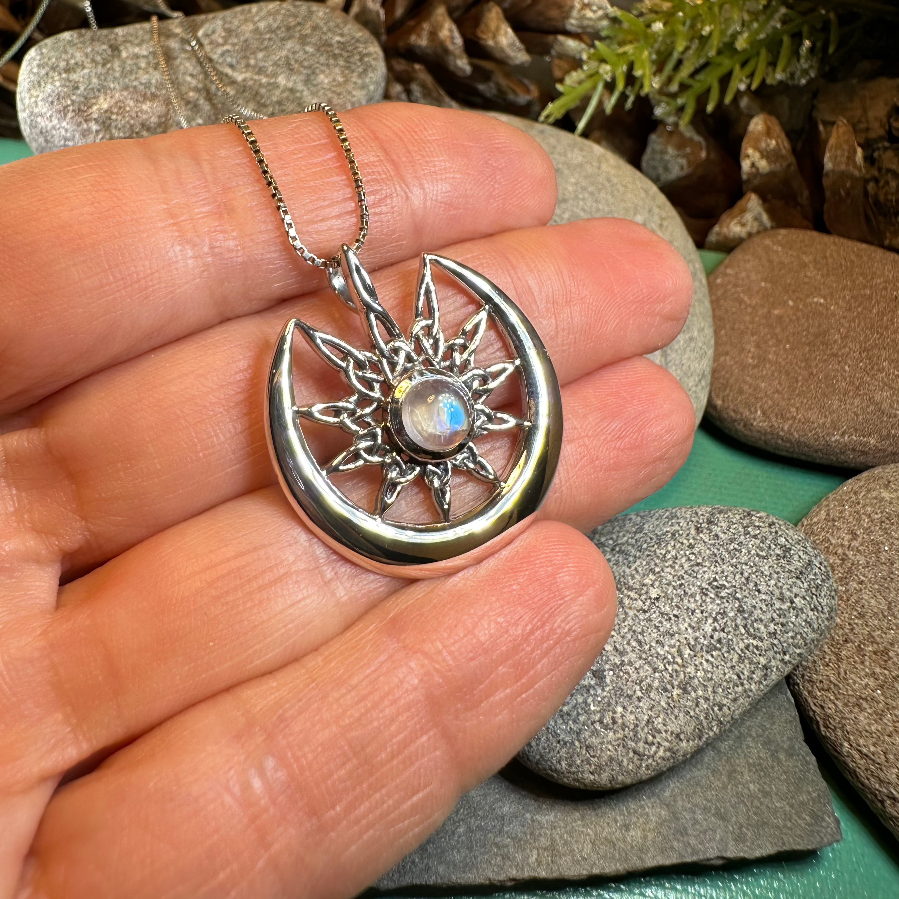 Moon Celtic Star Necklace