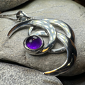 Moonshadow Triple Moon Necklace in Sterling Silver
