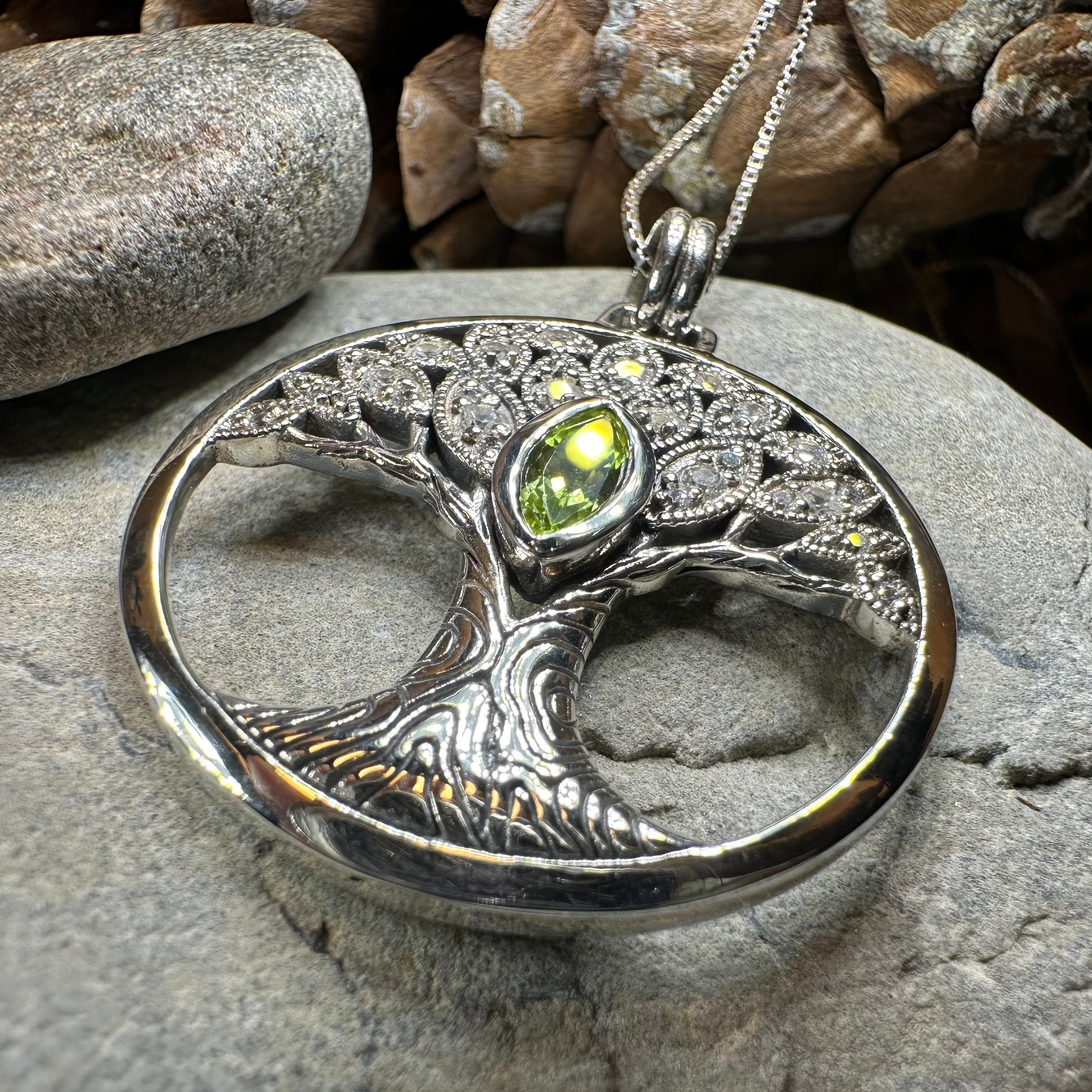 Glorianna Celtic Tree of Life Necklace in Sterling Silver