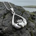 Leandra Irish Claddagh Necklace in Sterling Silver